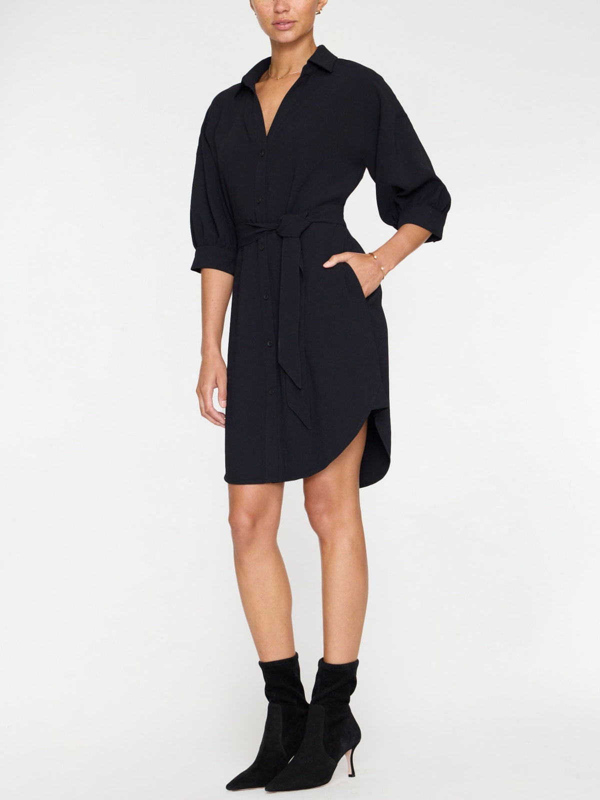 The kate crepe belted dress