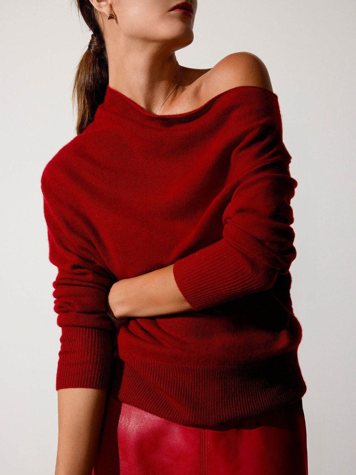 The lori cashmere off shoulder
