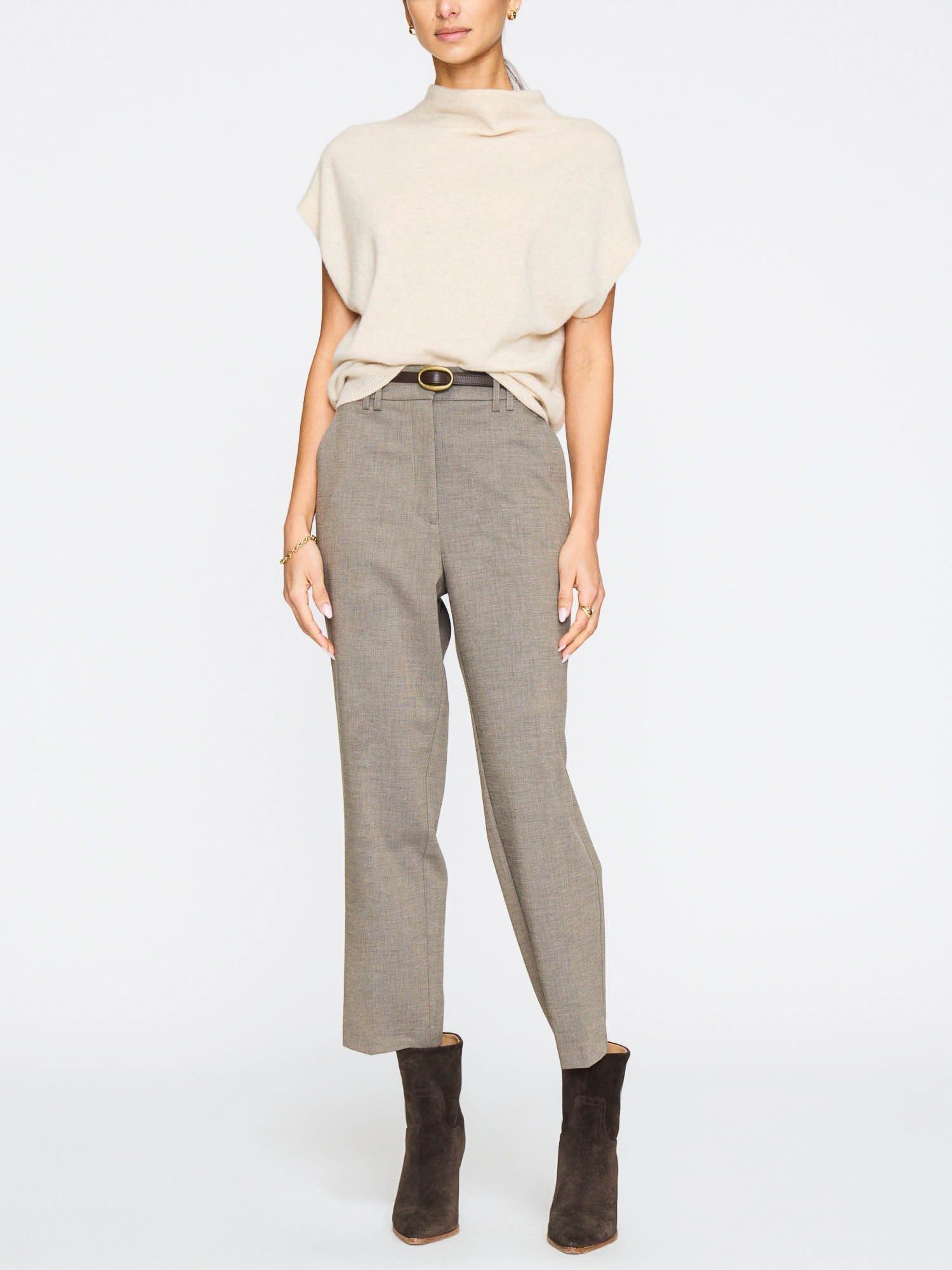 The morten funnel neck cashmere top