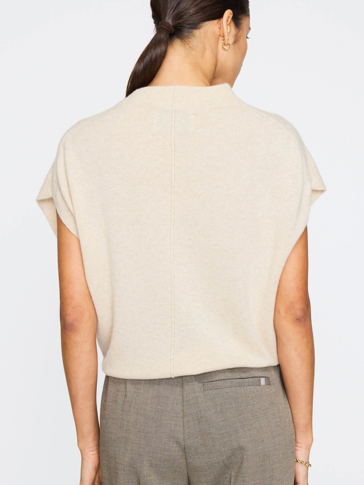 The morten funnel neck cashmere top