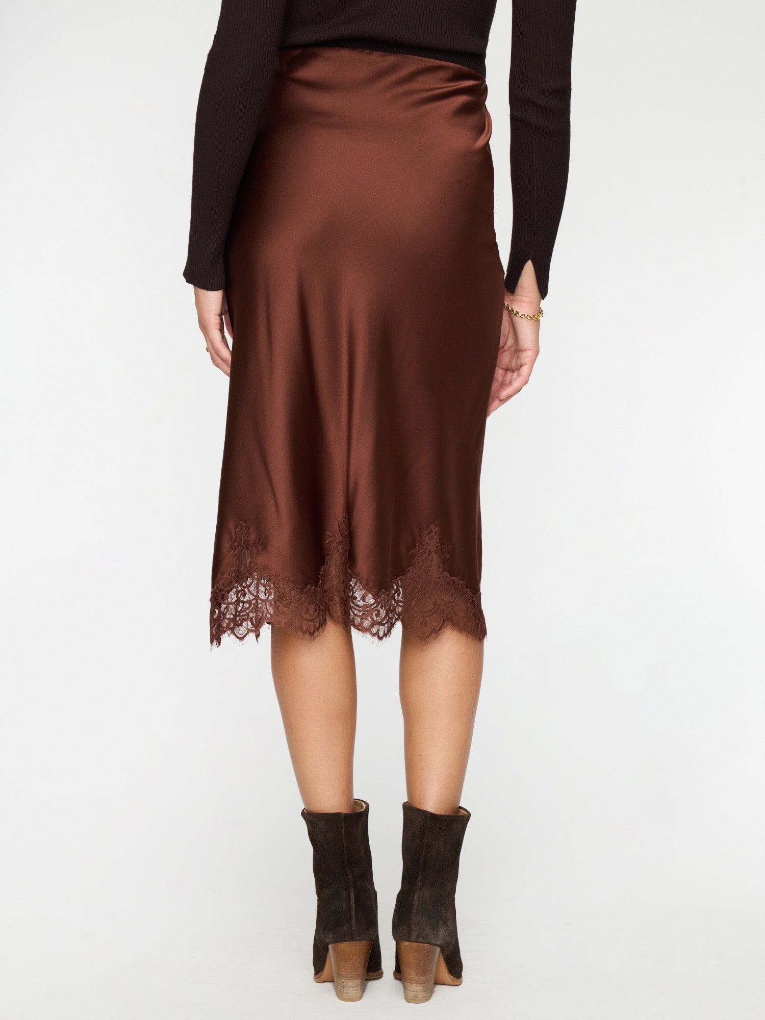 The clara silk skirt