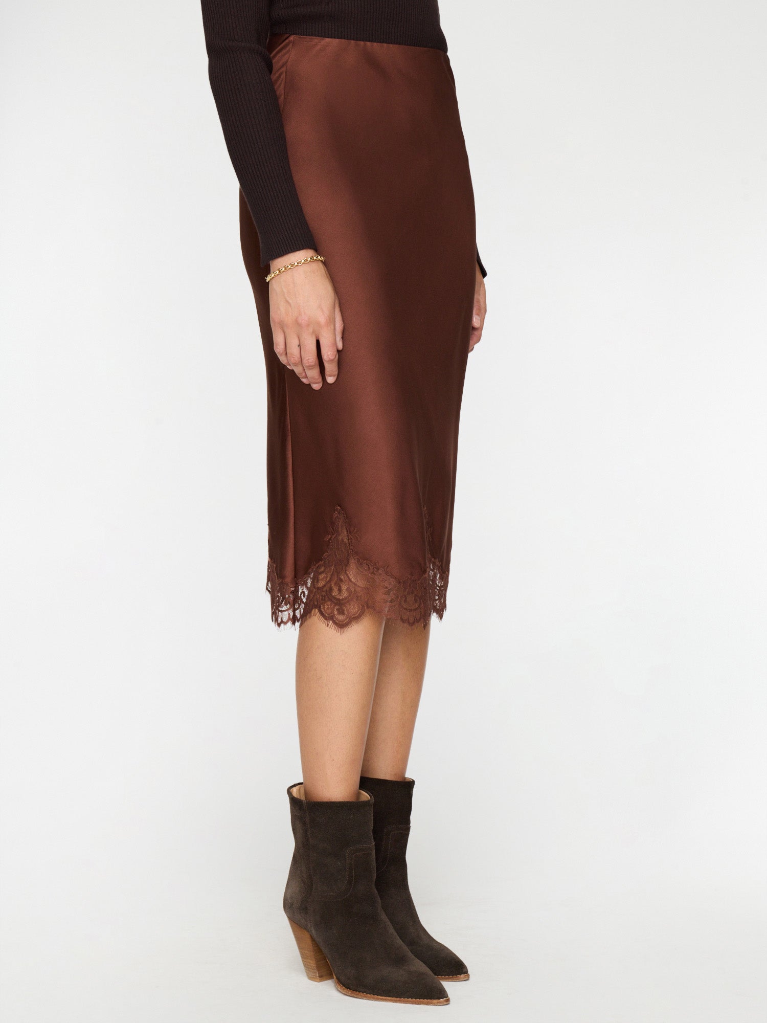The clara silk skirt