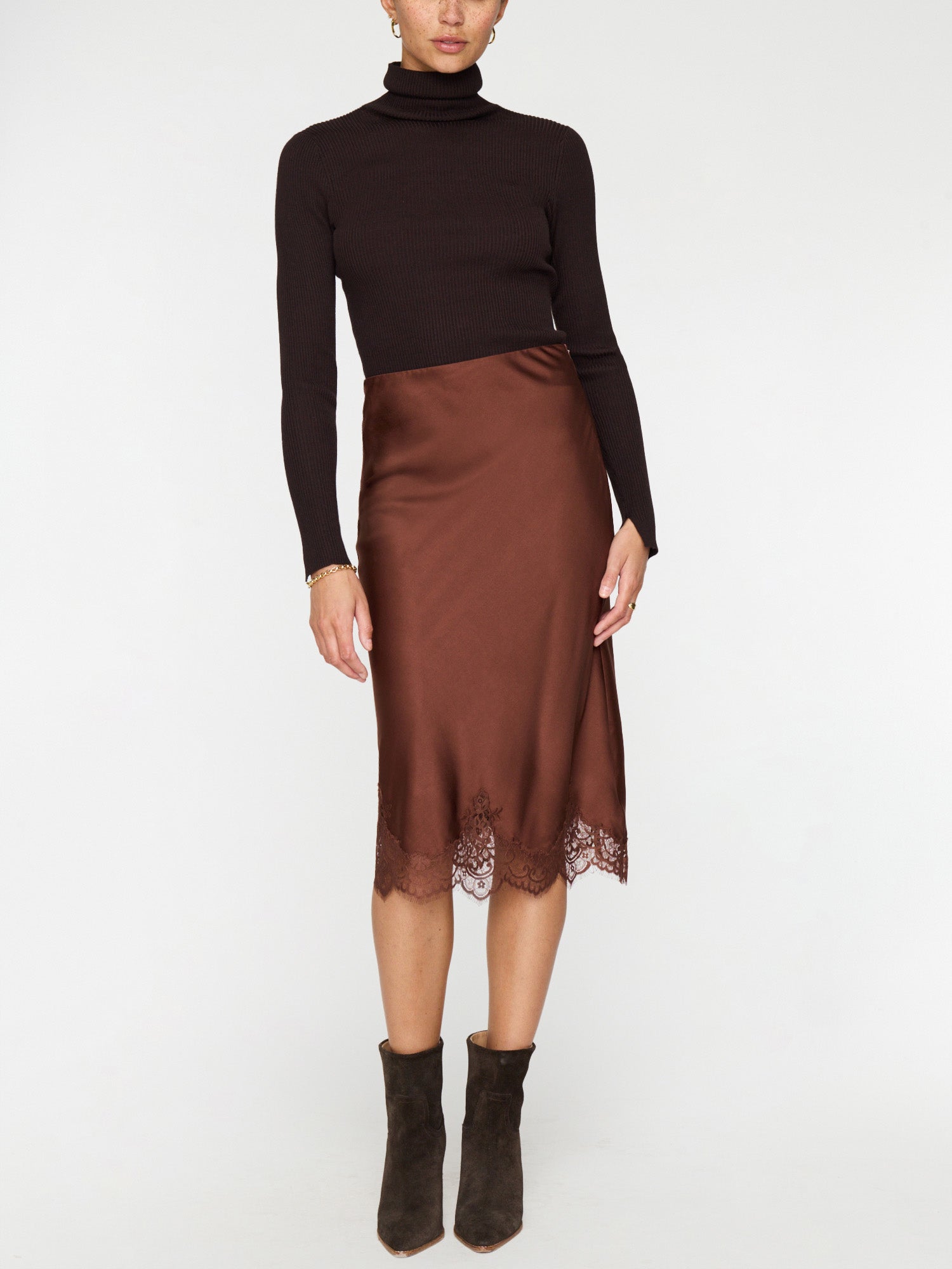The clara silk skirt
