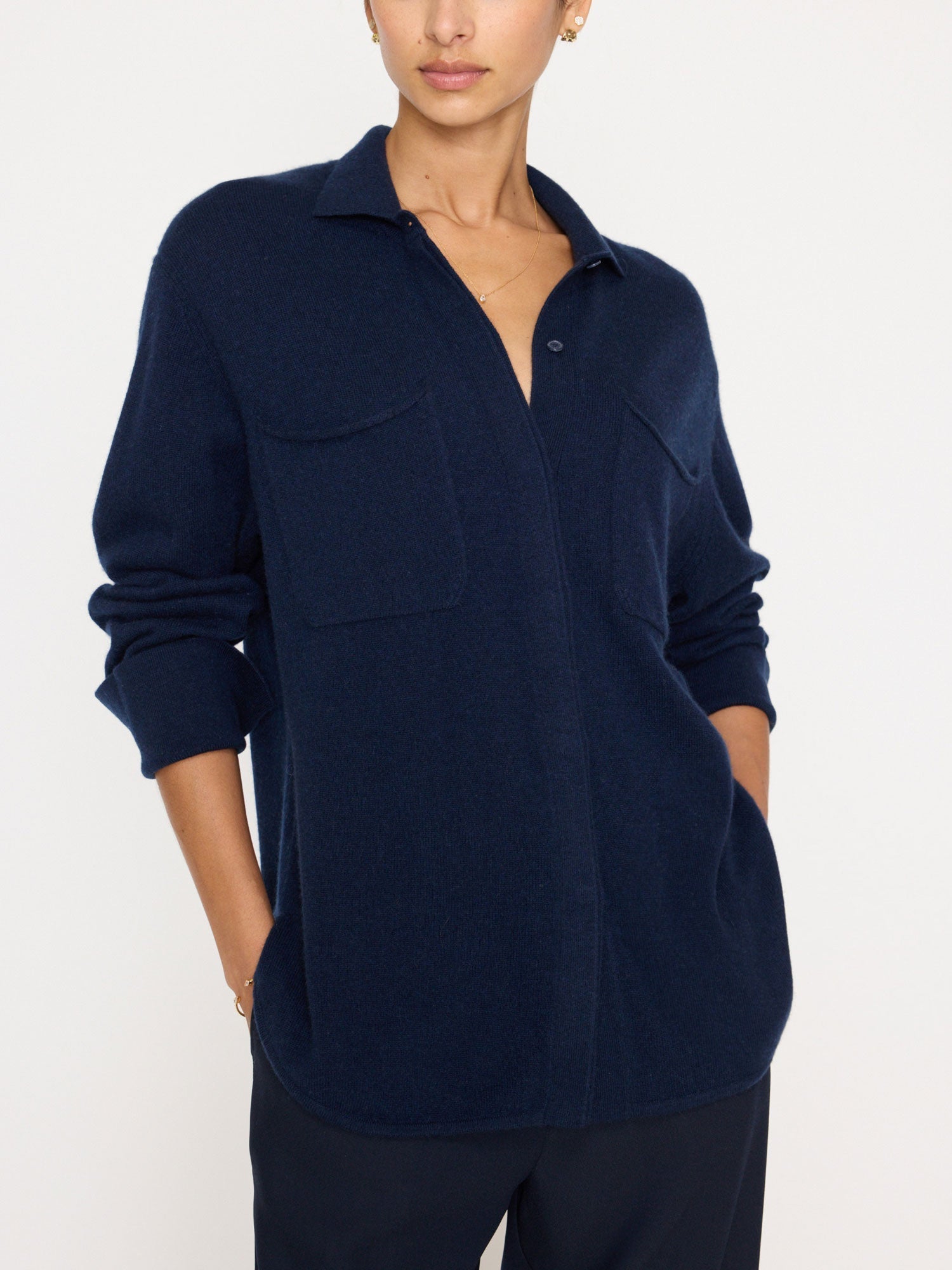 The andre luxe cashmere shacket