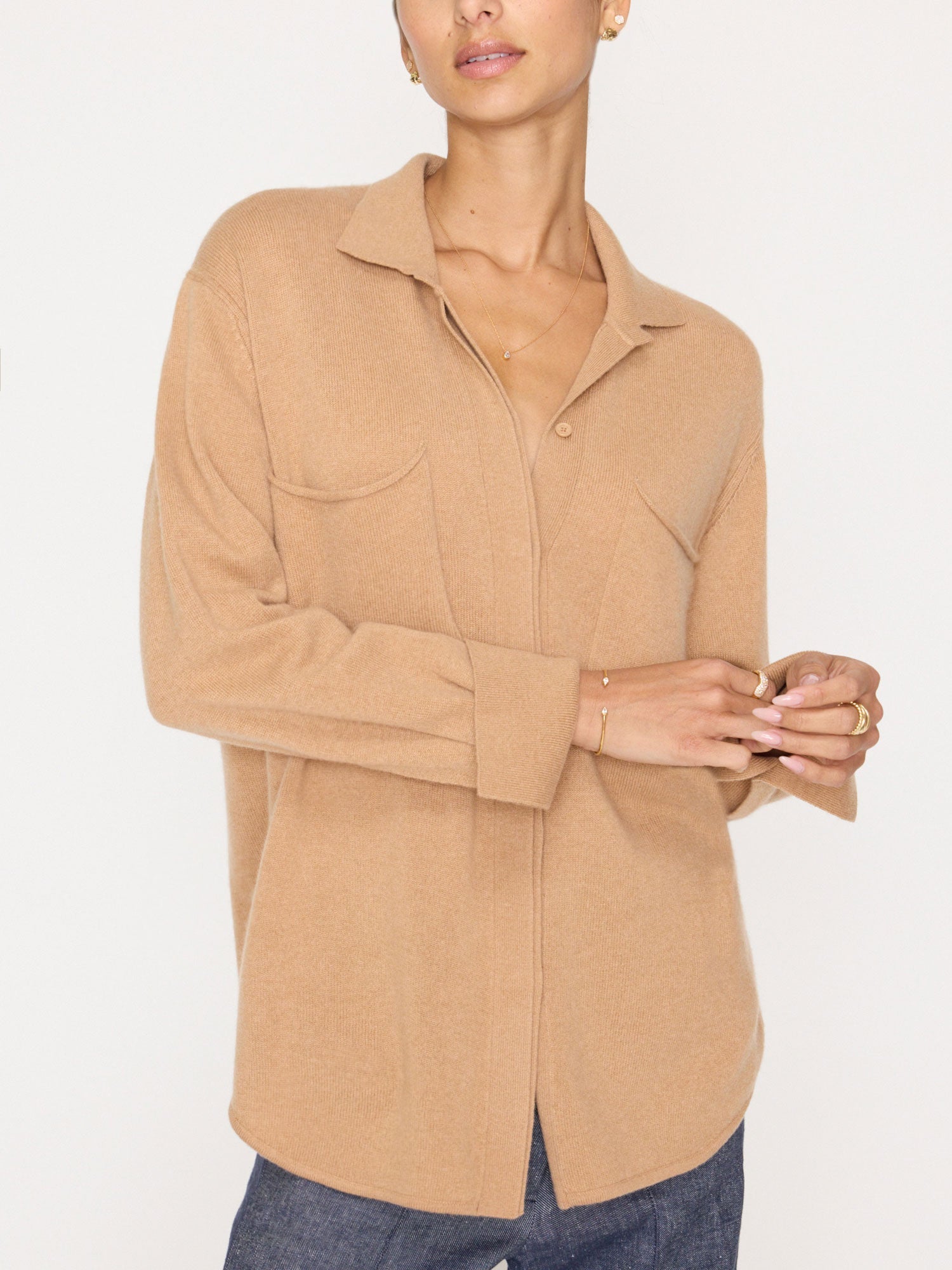 The andre luxe cashmere shacket