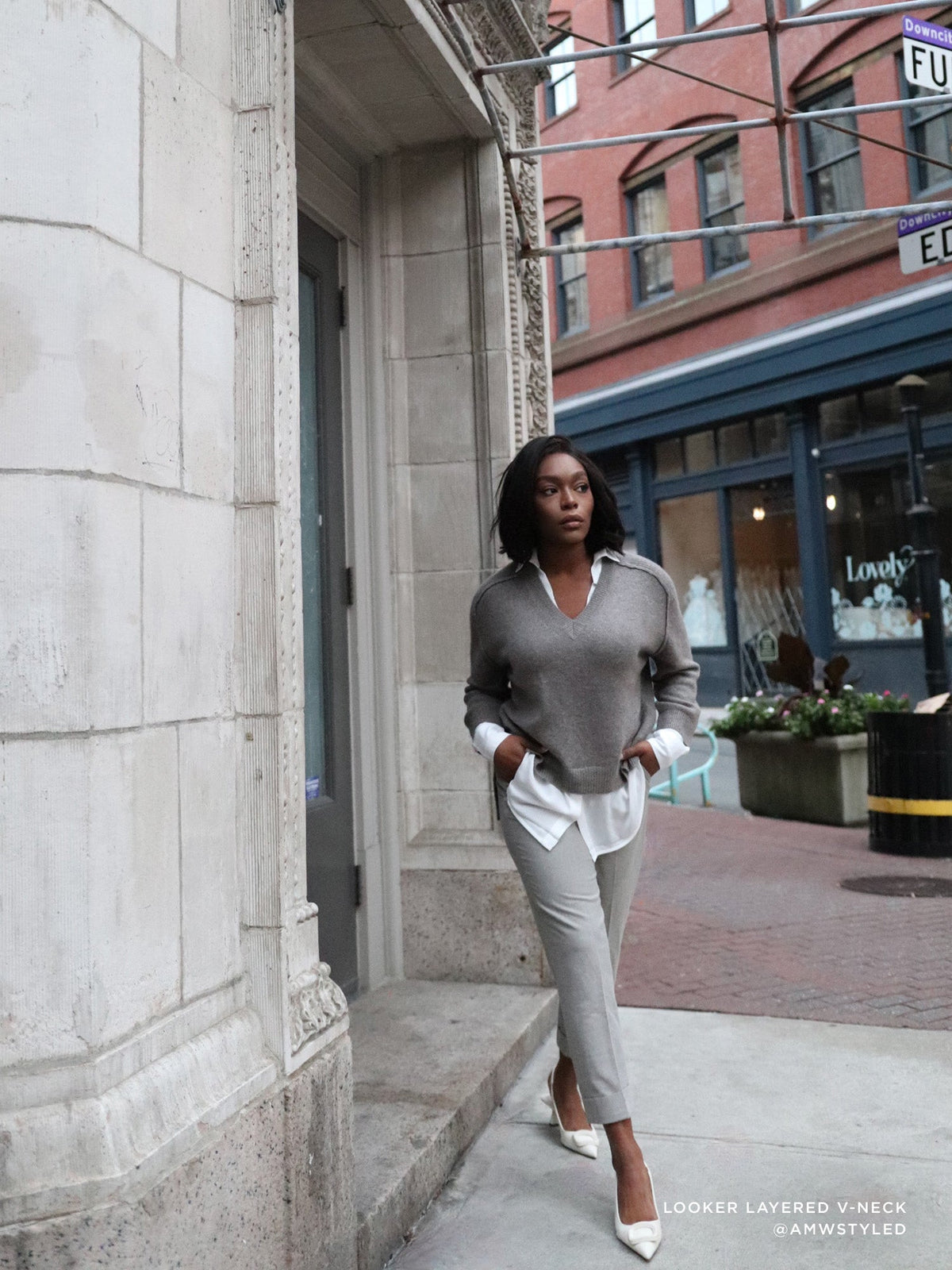 The looker layered v-neck