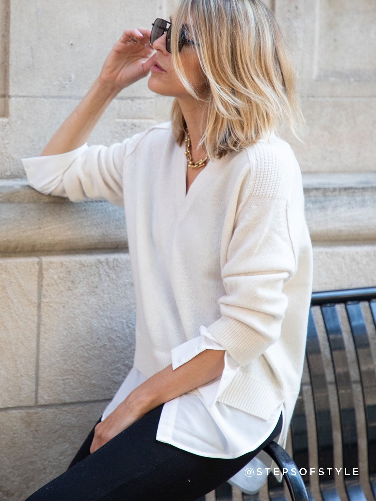The looker layered v-neck
