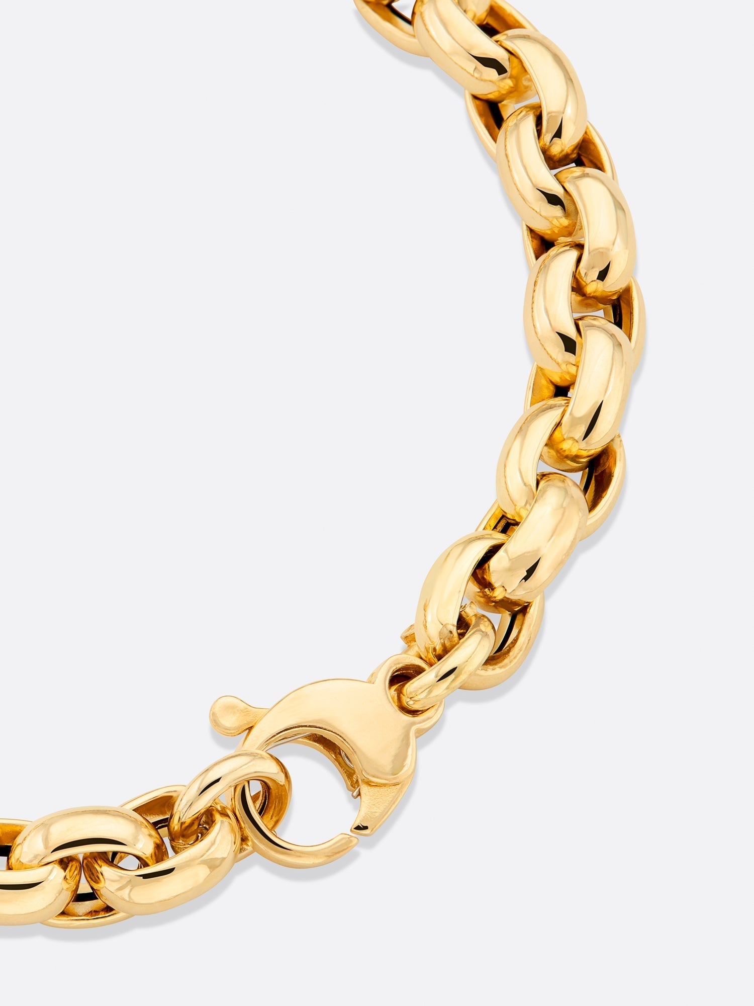 Pulsera de eslabones rolo de oro amarillo iconos