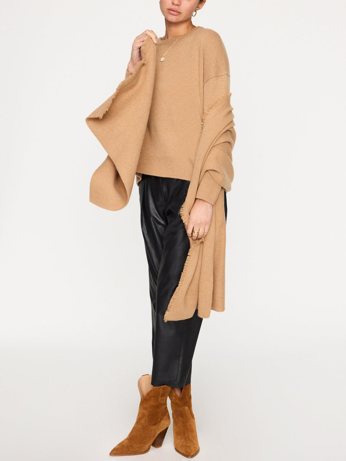 The cashmere fringe wrap