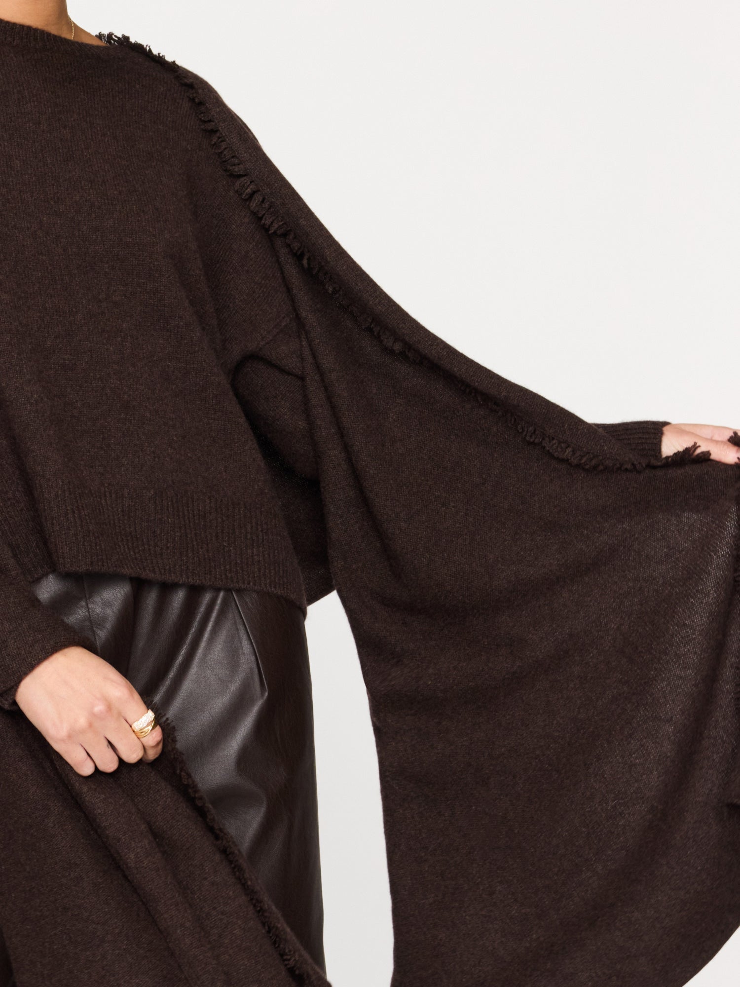 The cashmere fringe wrap