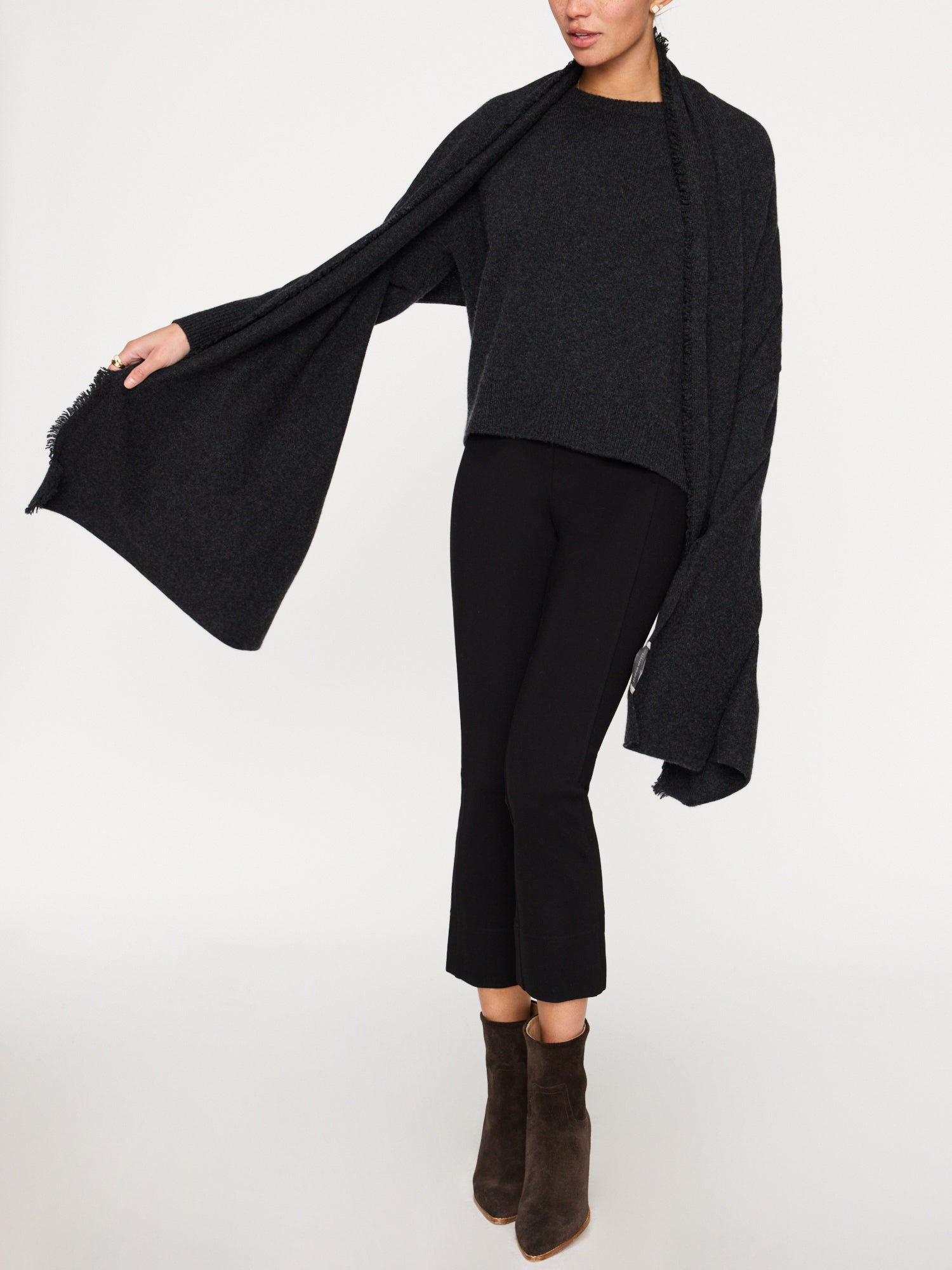 The cashmere fringe wrap