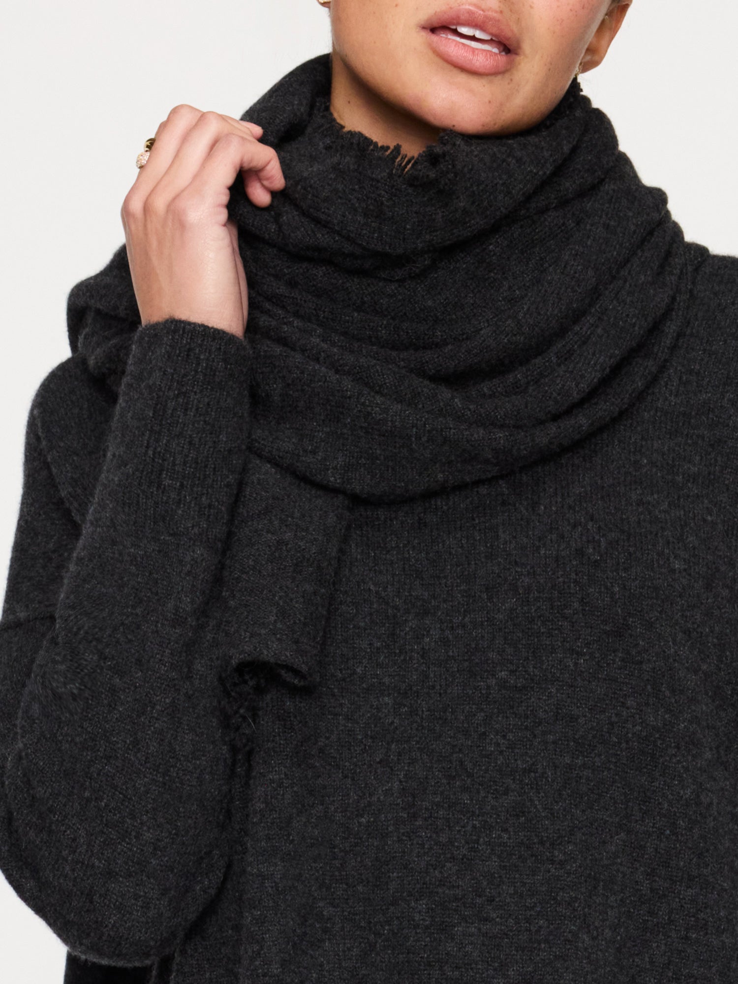 The cashmere fringe wrap