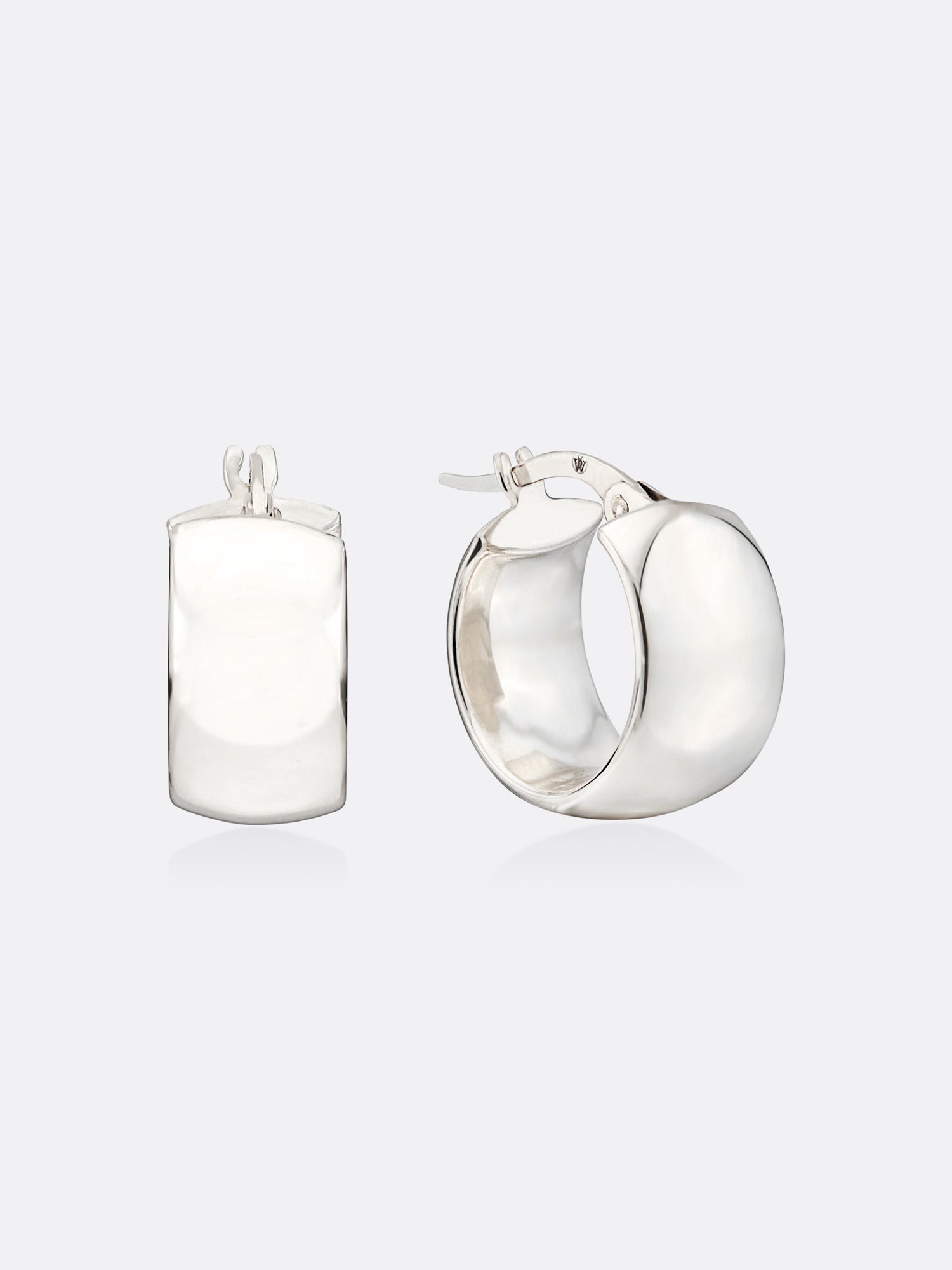 Pendientes de aro mini de oro blanco Iconos