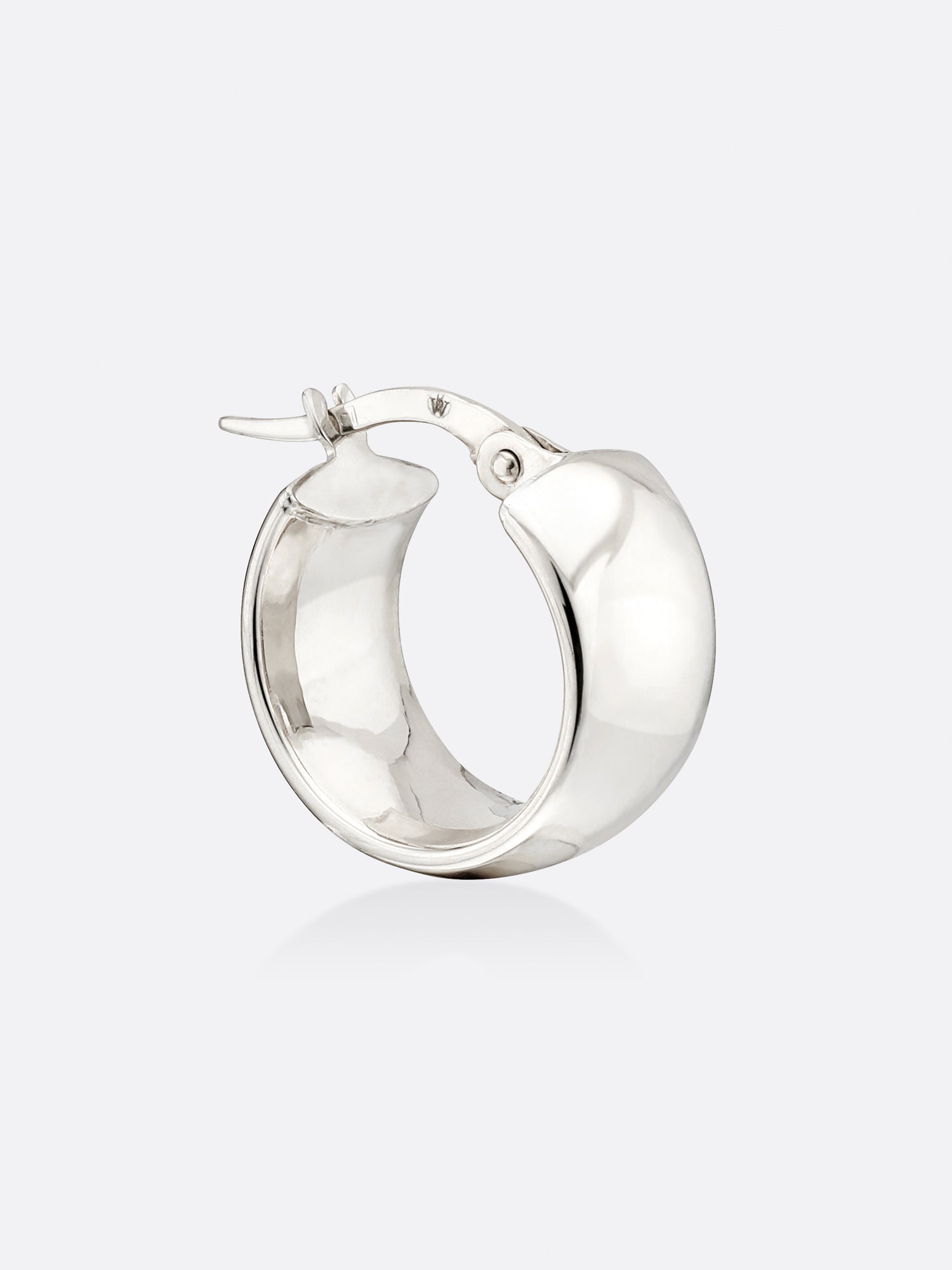 Pendientes de aro mini de oro blanco Iconos