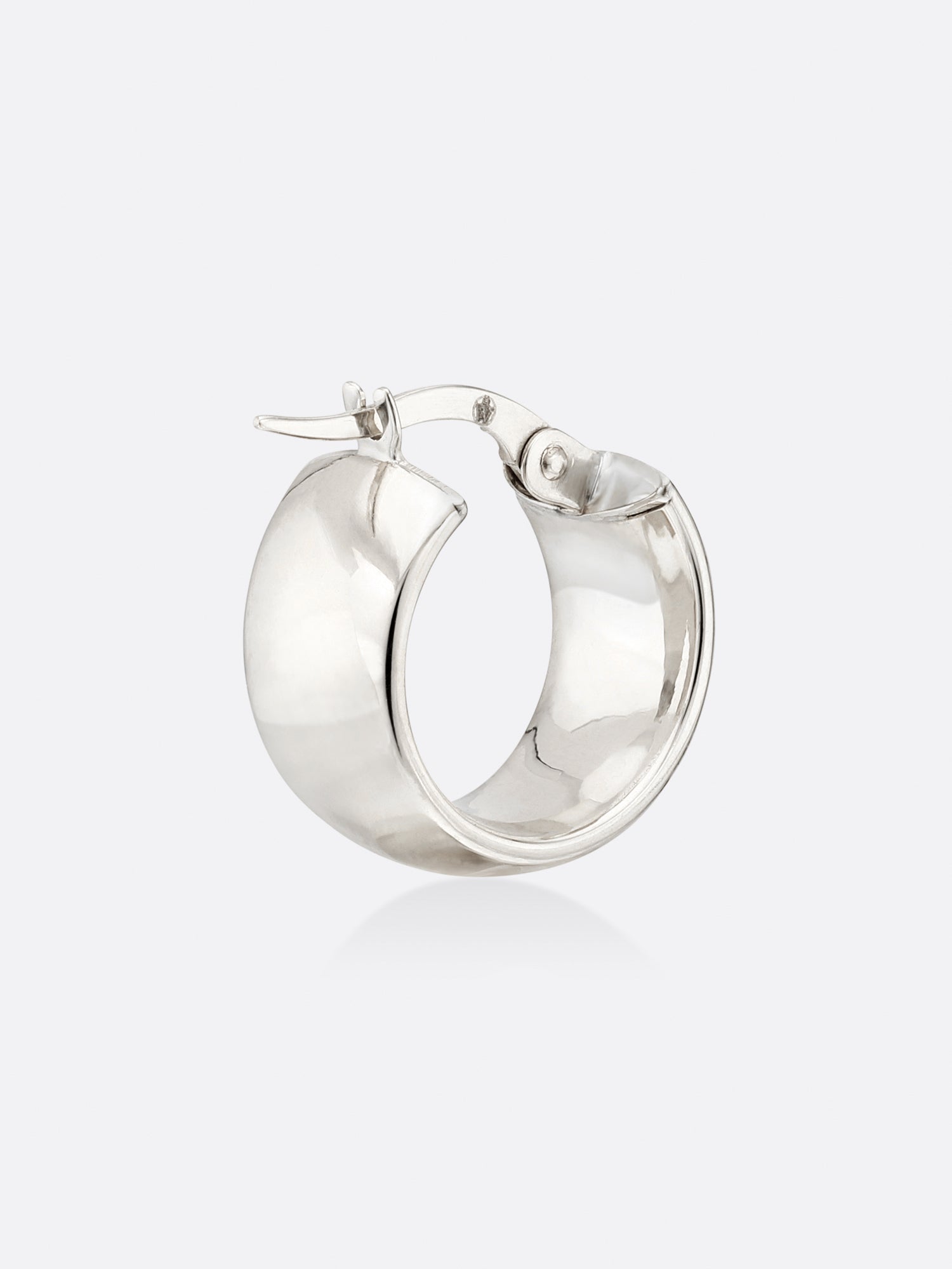 Pendientes de aro mini de oro blanco Iconos