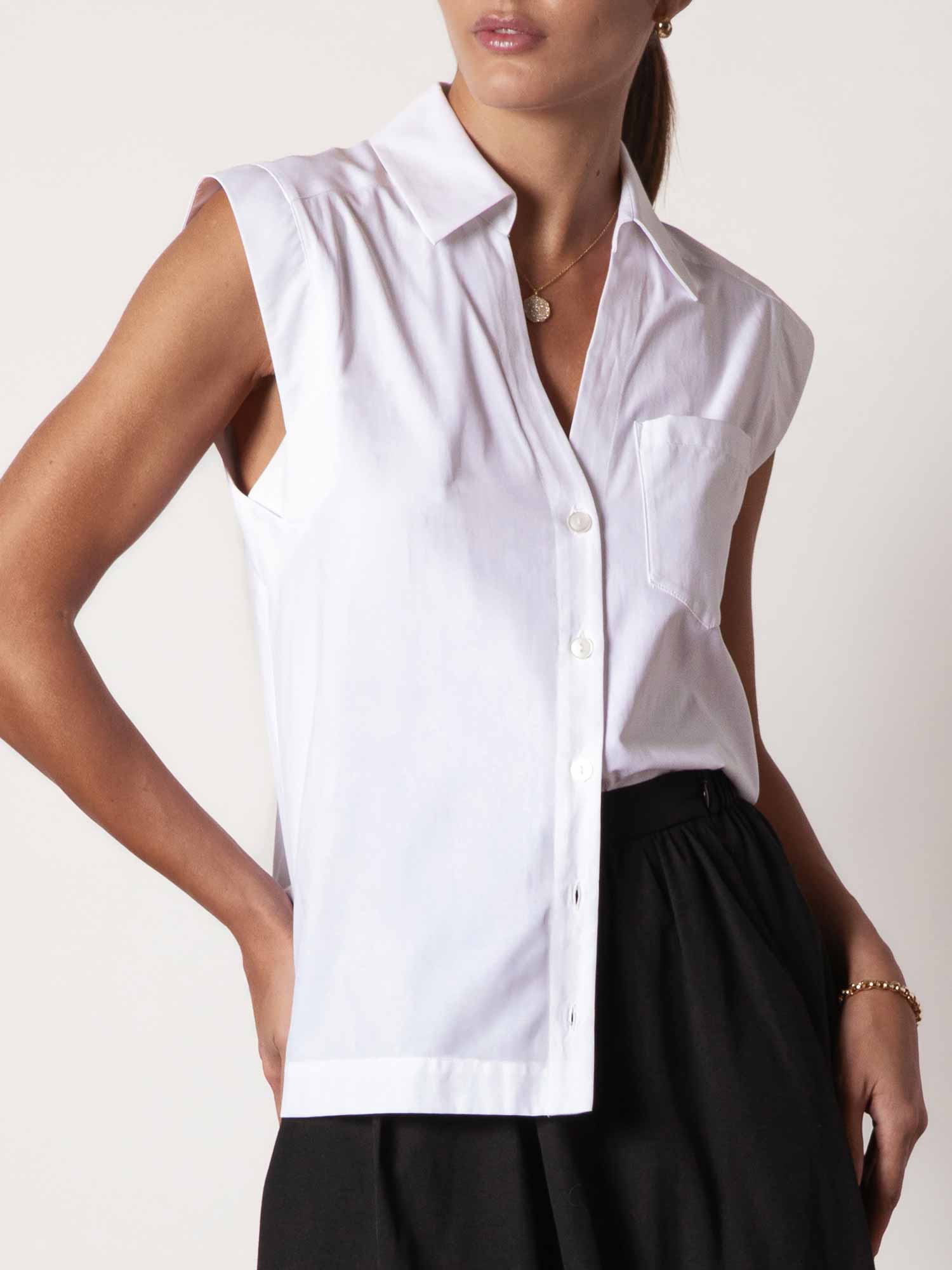 The elias sleeveless shirt