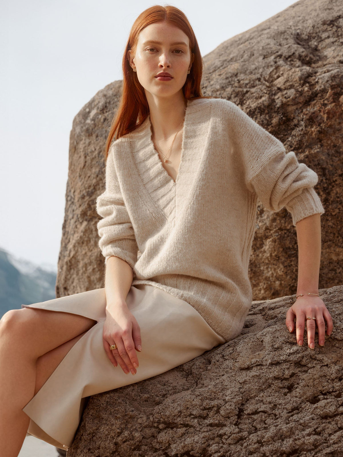 The emme v neck sweater