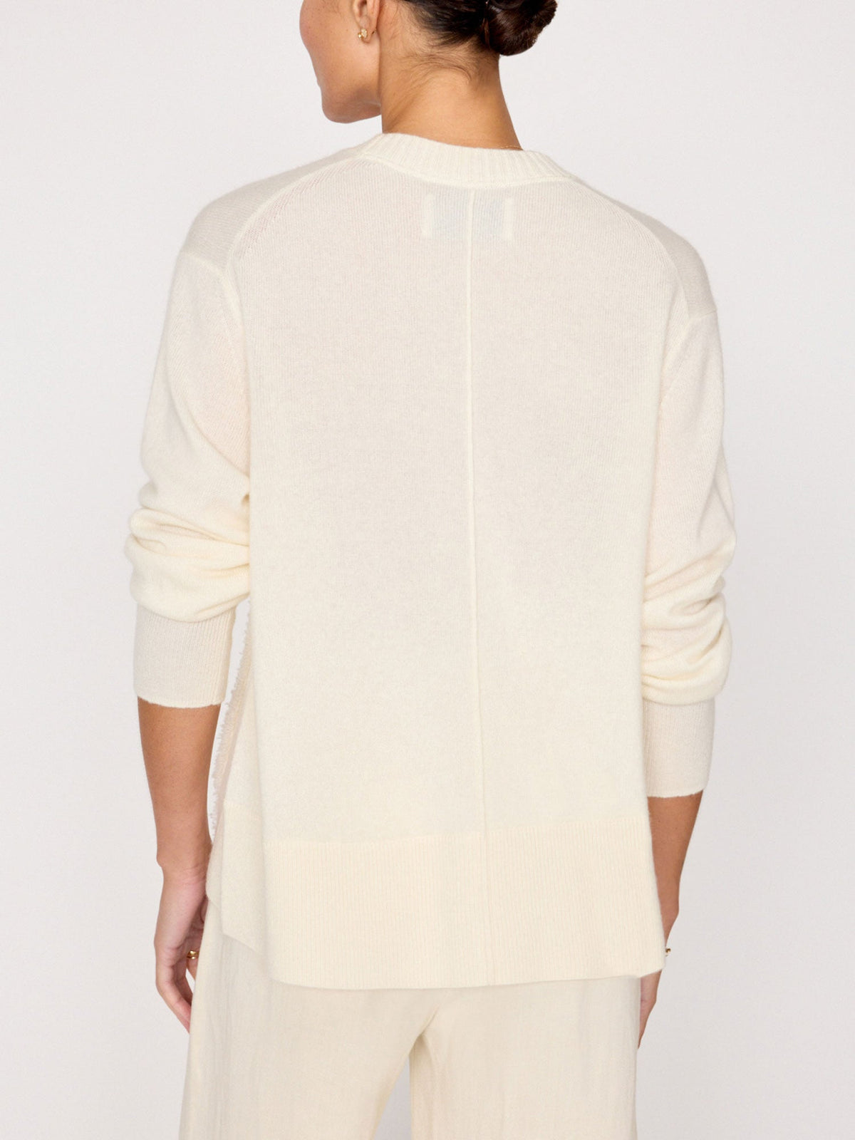 The fenton crewneck fringe cashmere sweater