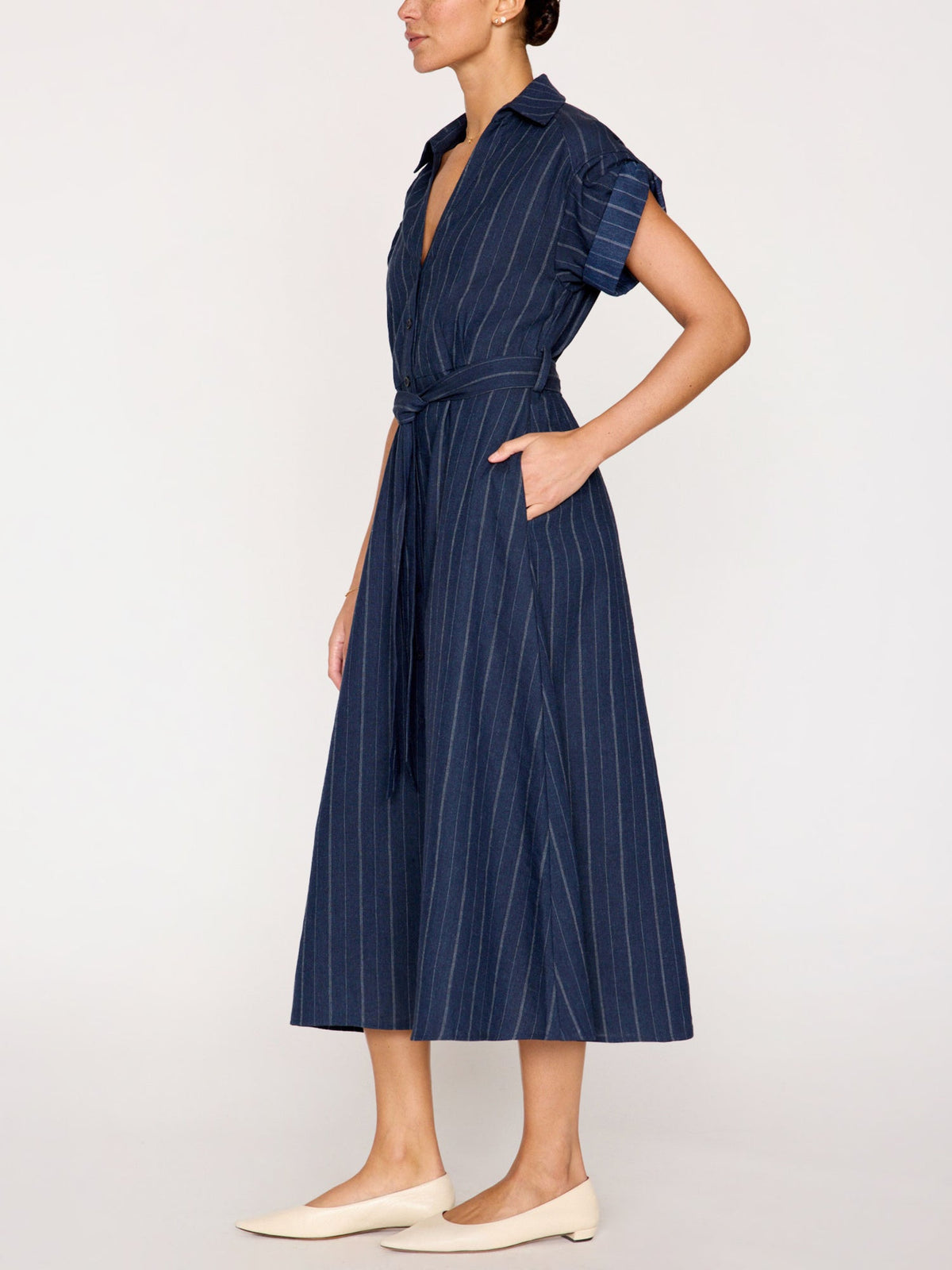 The fia belted stripe dress