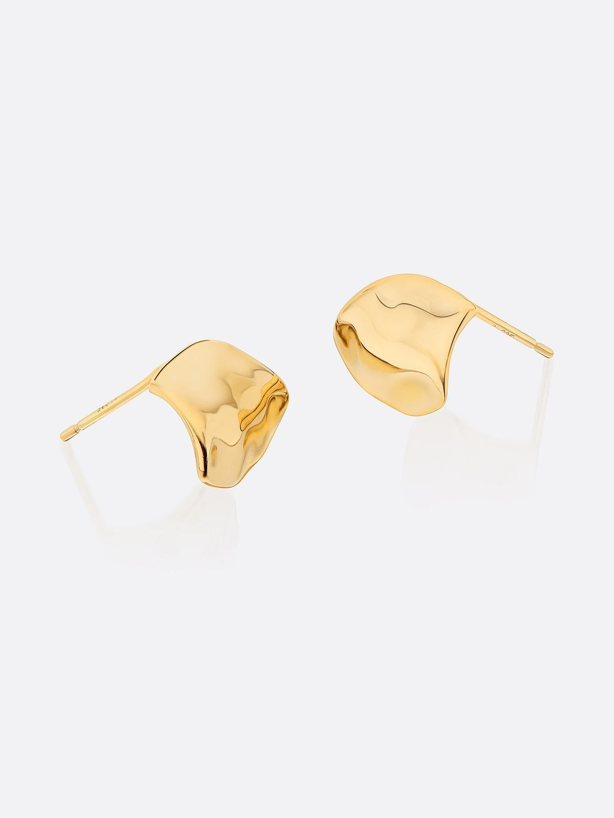 Golden waves molten cuff earrings