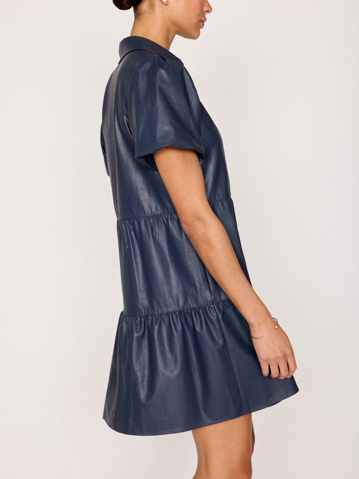 The havana vegan leather mini dress