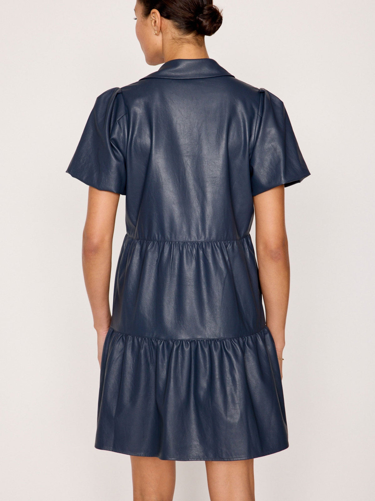 The havana vegan leather mini dress