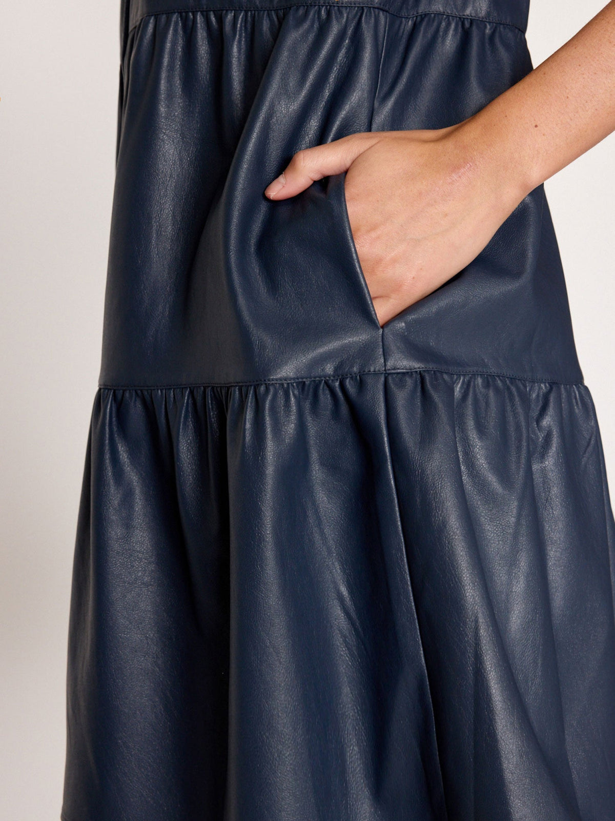 The havana vegan leather mini dress