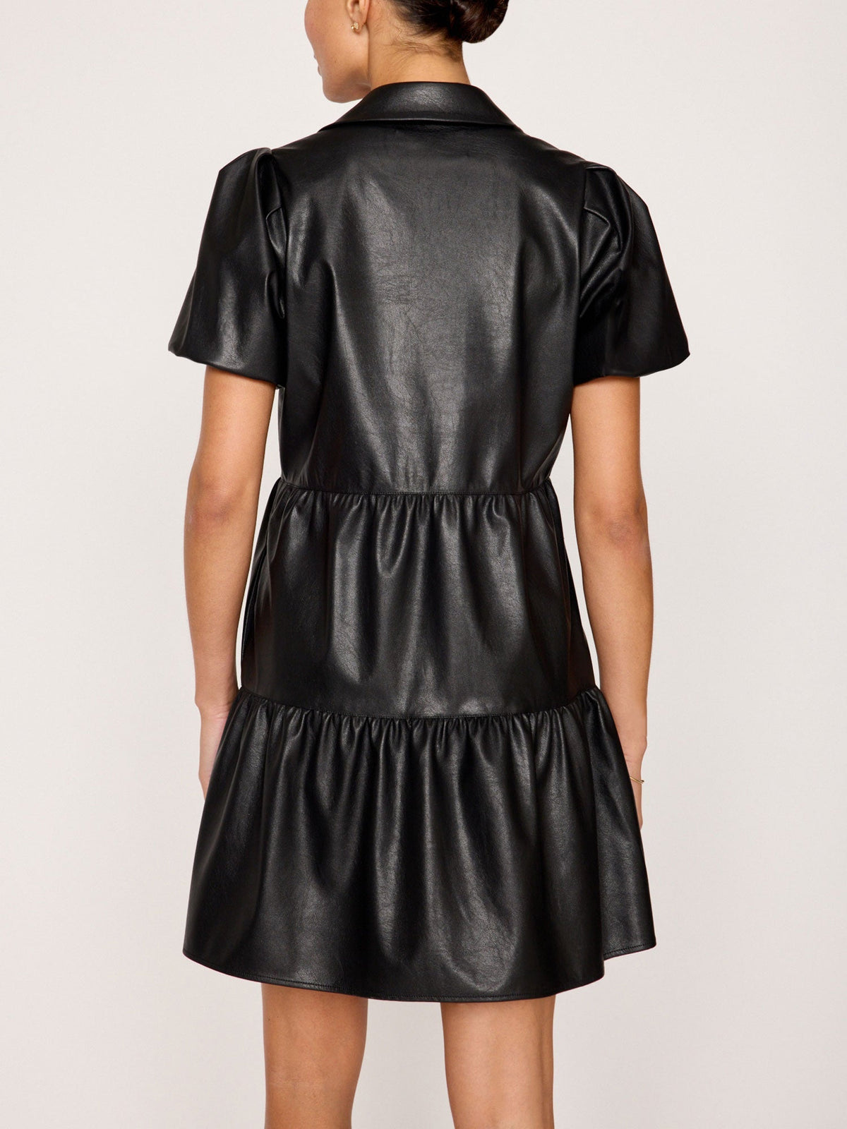 The havana vegan leather mini dress