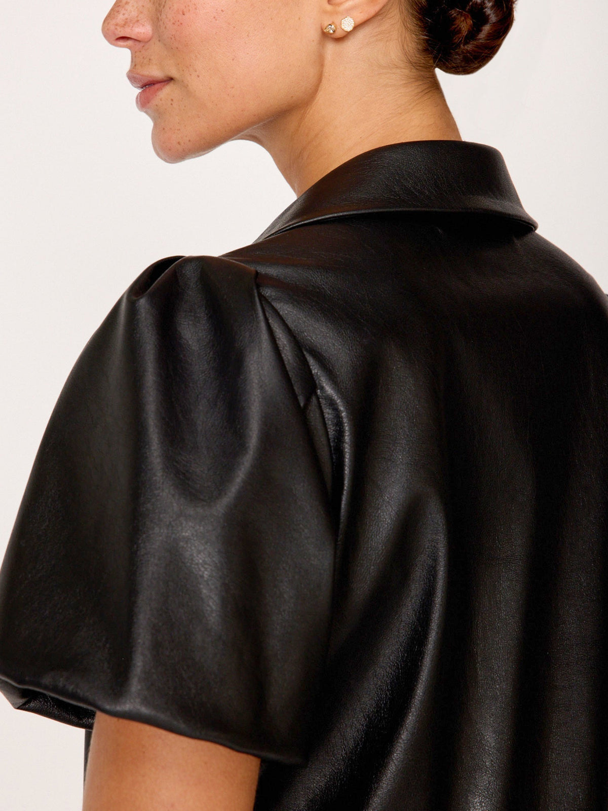 The havana vegan leather mini dress