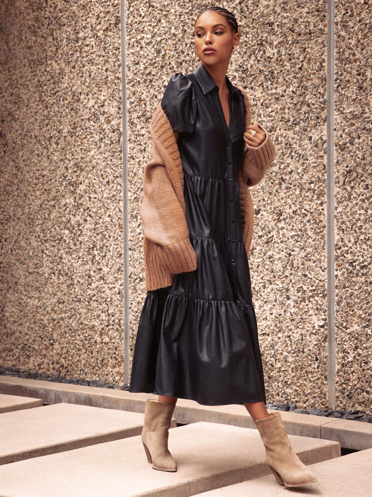 The havana vegan leather dress