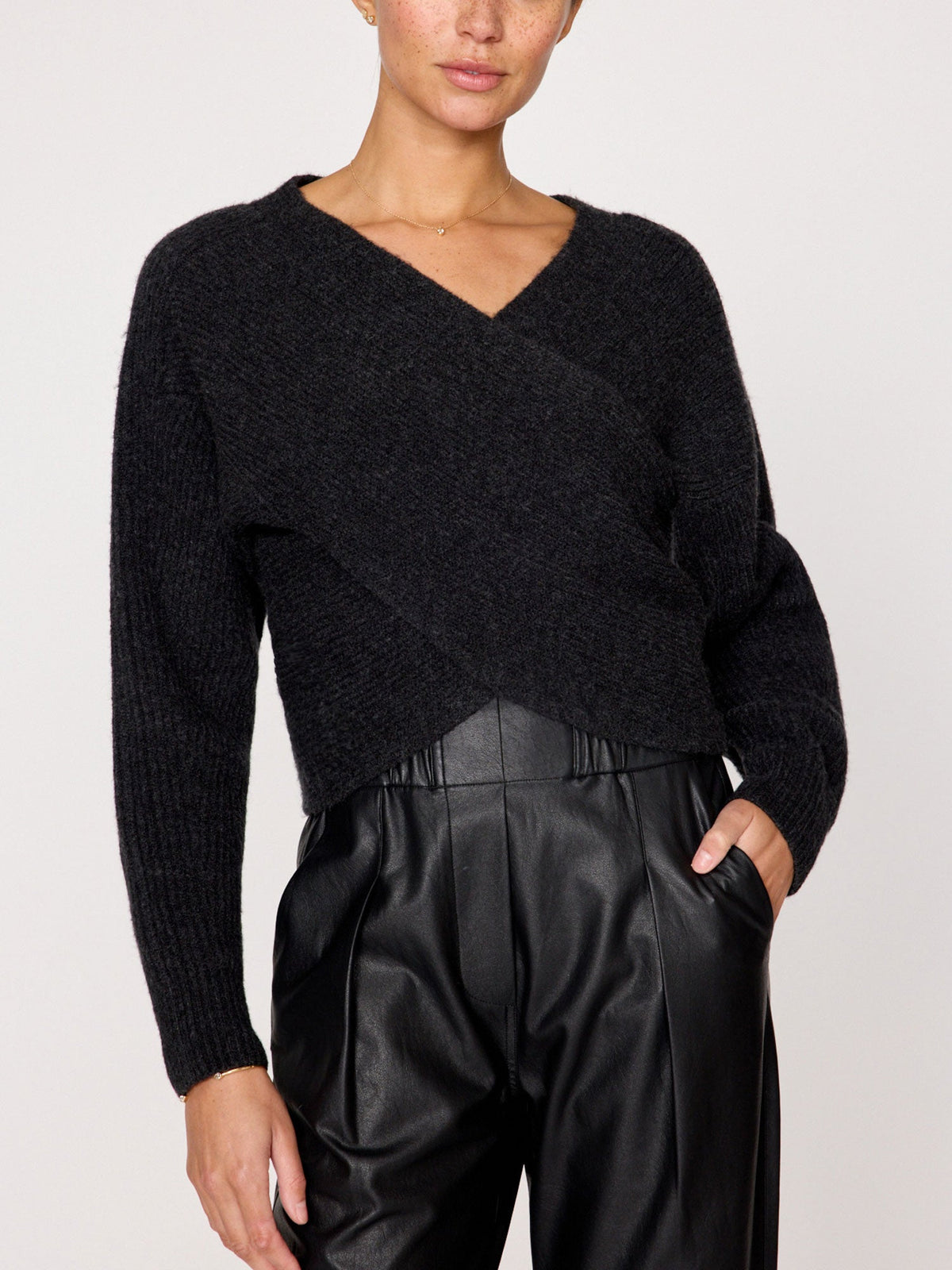 The hughes wrap front sweater