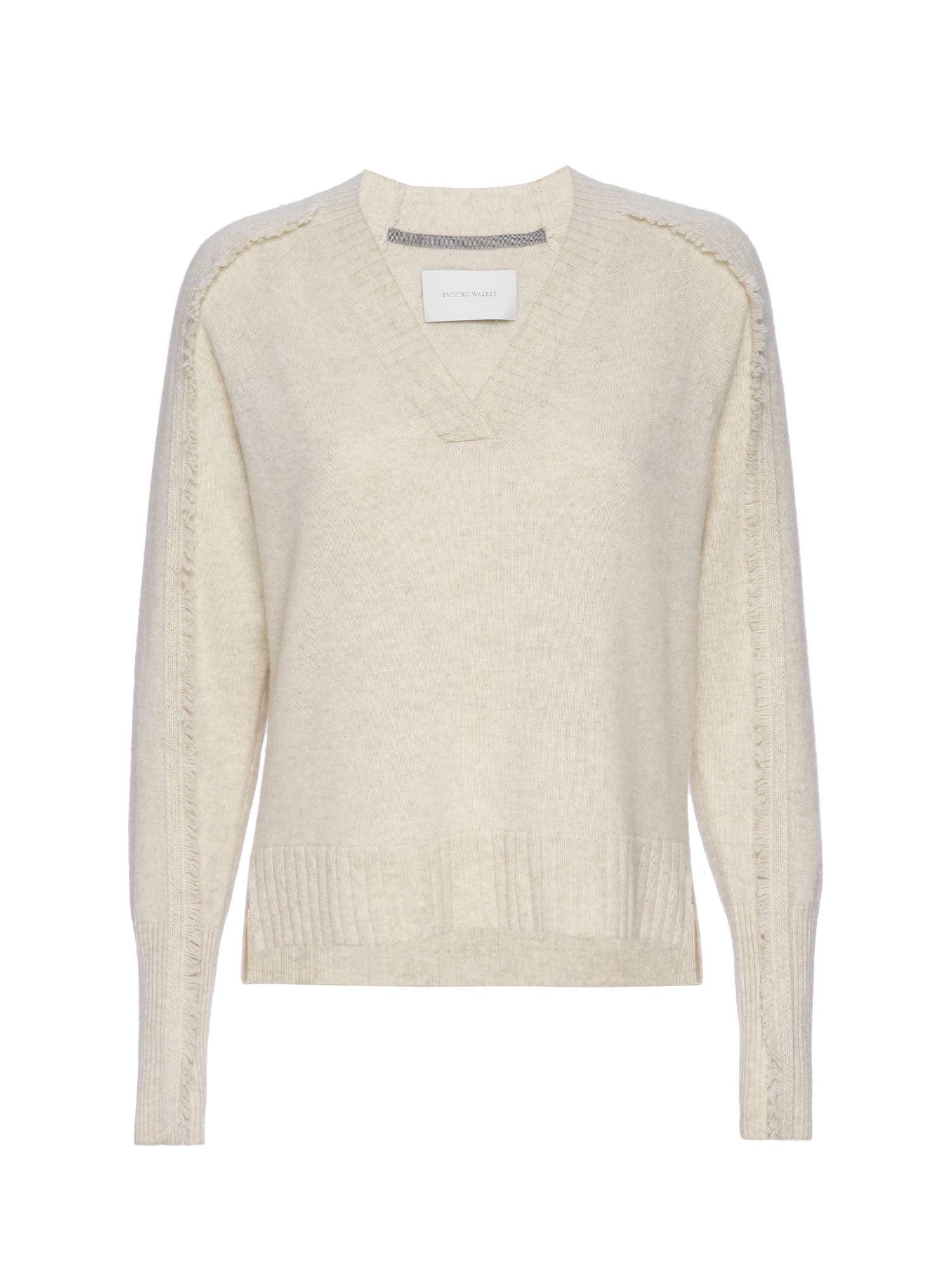 The jolie fringe cashmere vee