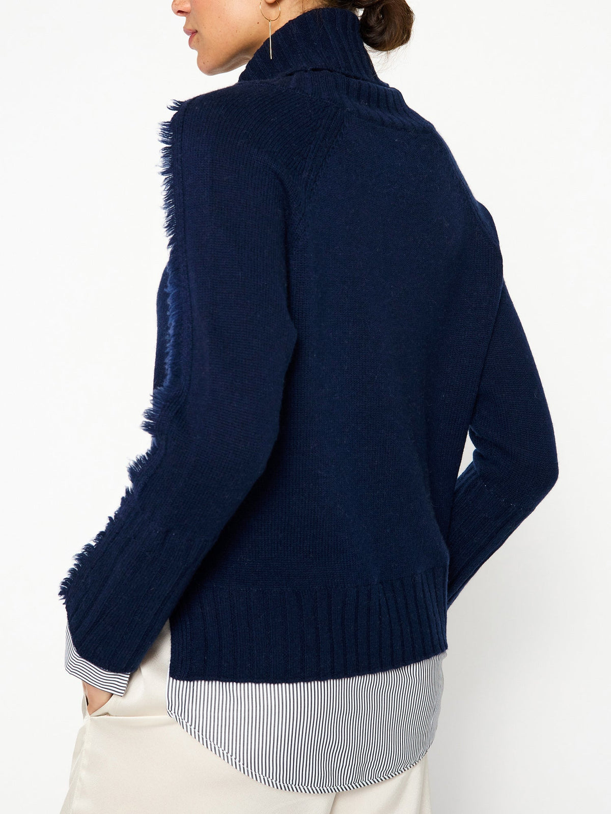The jolie fringe striped layered looker