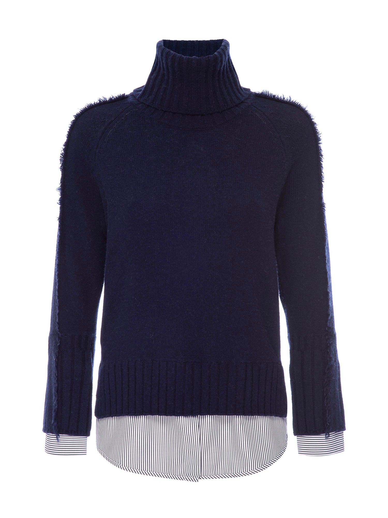The jolie fringe striped layered looker