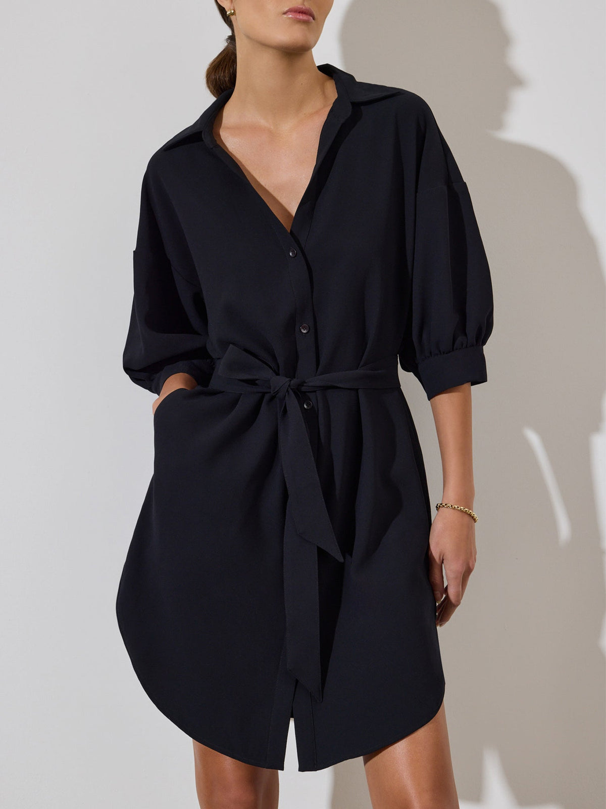 The kate crepe belted dress