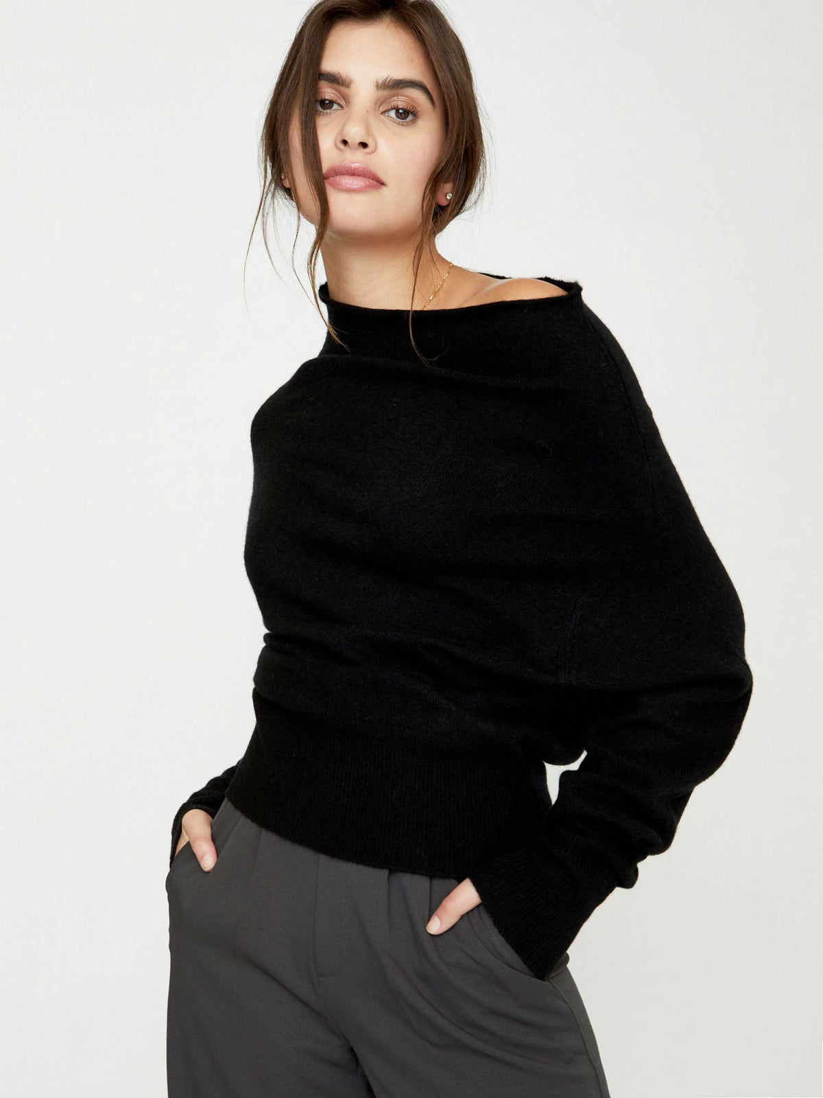 The lori cashmere off shoulder