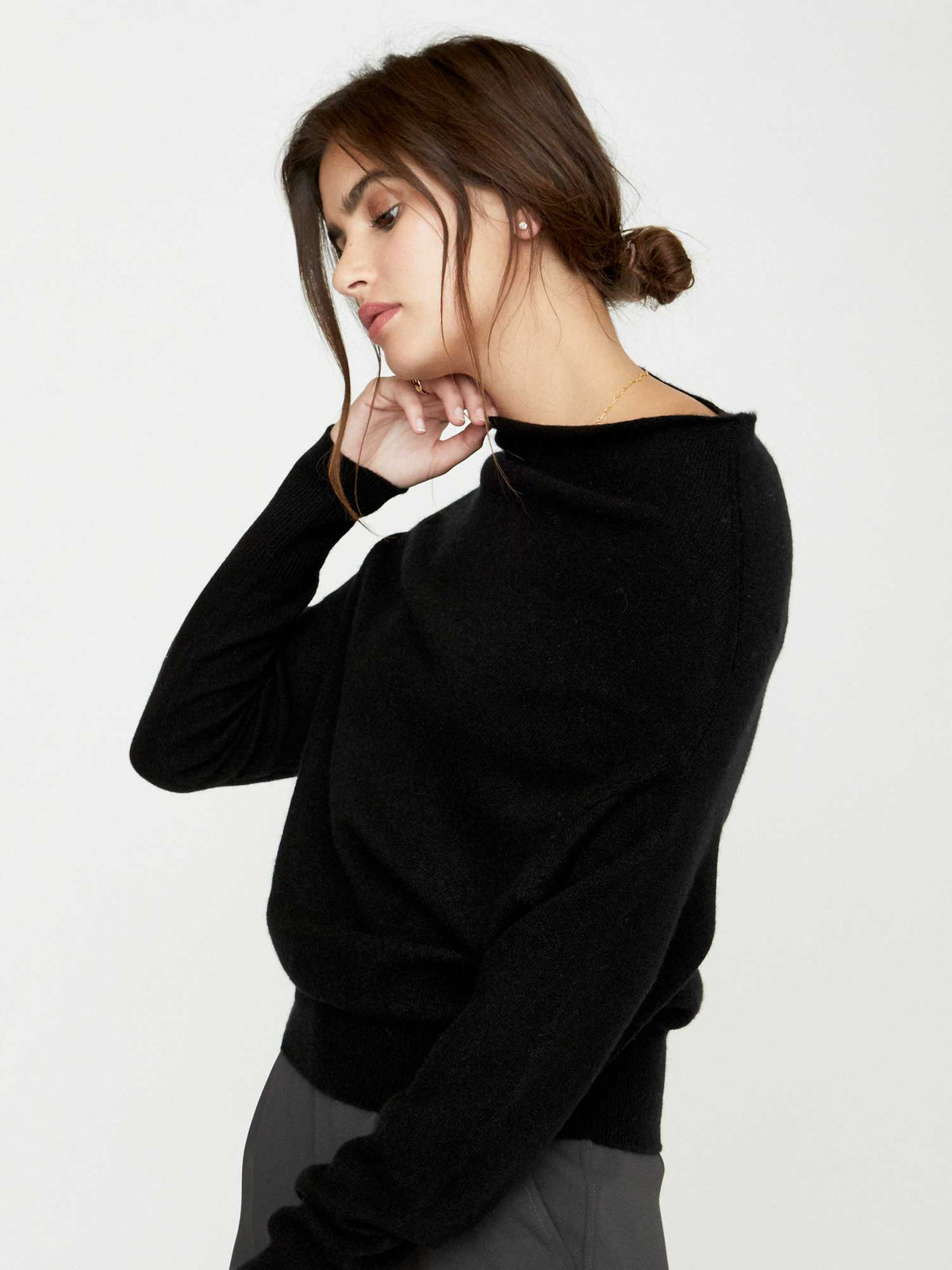 The lori cashmere off shoulder
