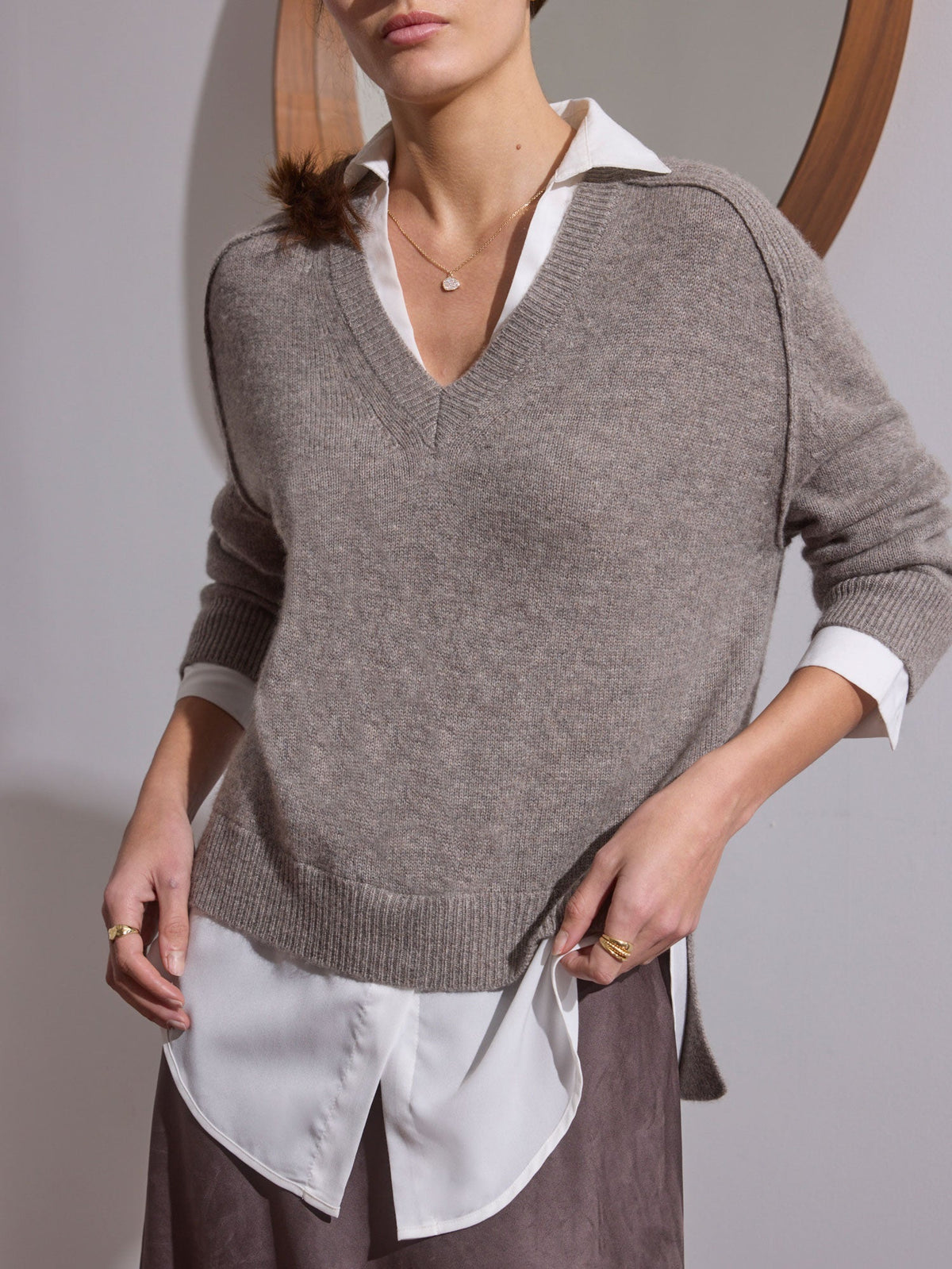 The looker layered v-neck