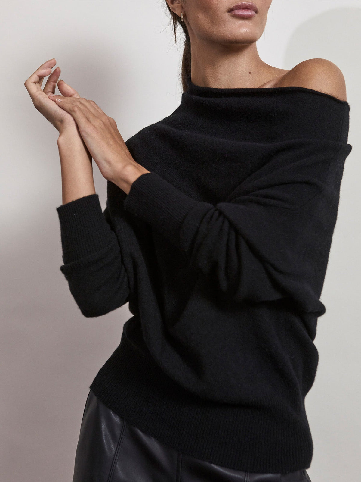 The lori cashmere off shoulder
