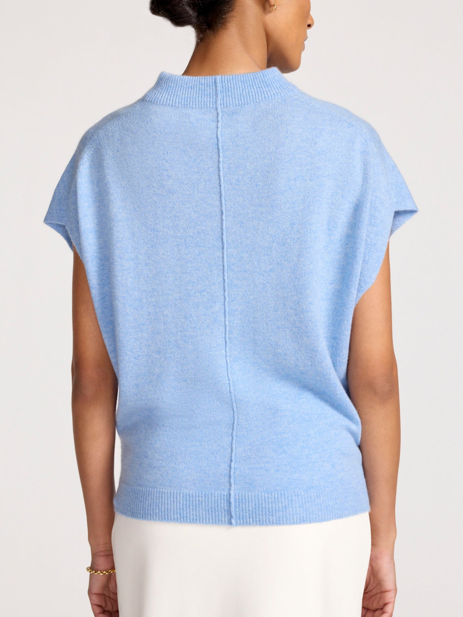 The morten funnel neck cashmere top