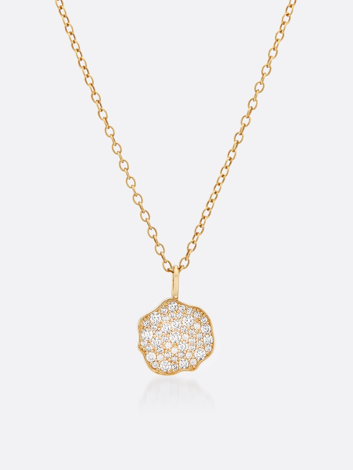 Collar mini colgante con pavé de diamantes Petite Fleur