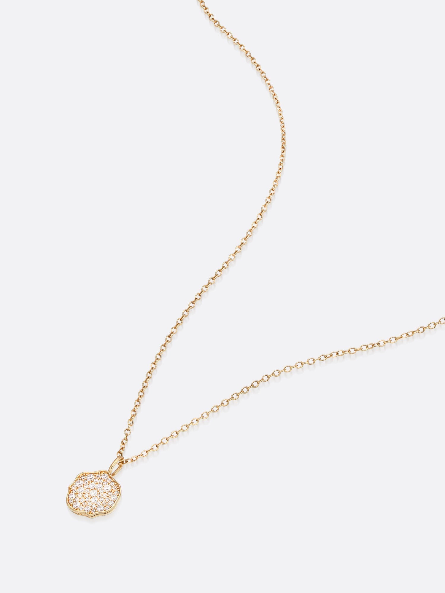 Collar mini colgante con pavé de diamantes Petite Fleur