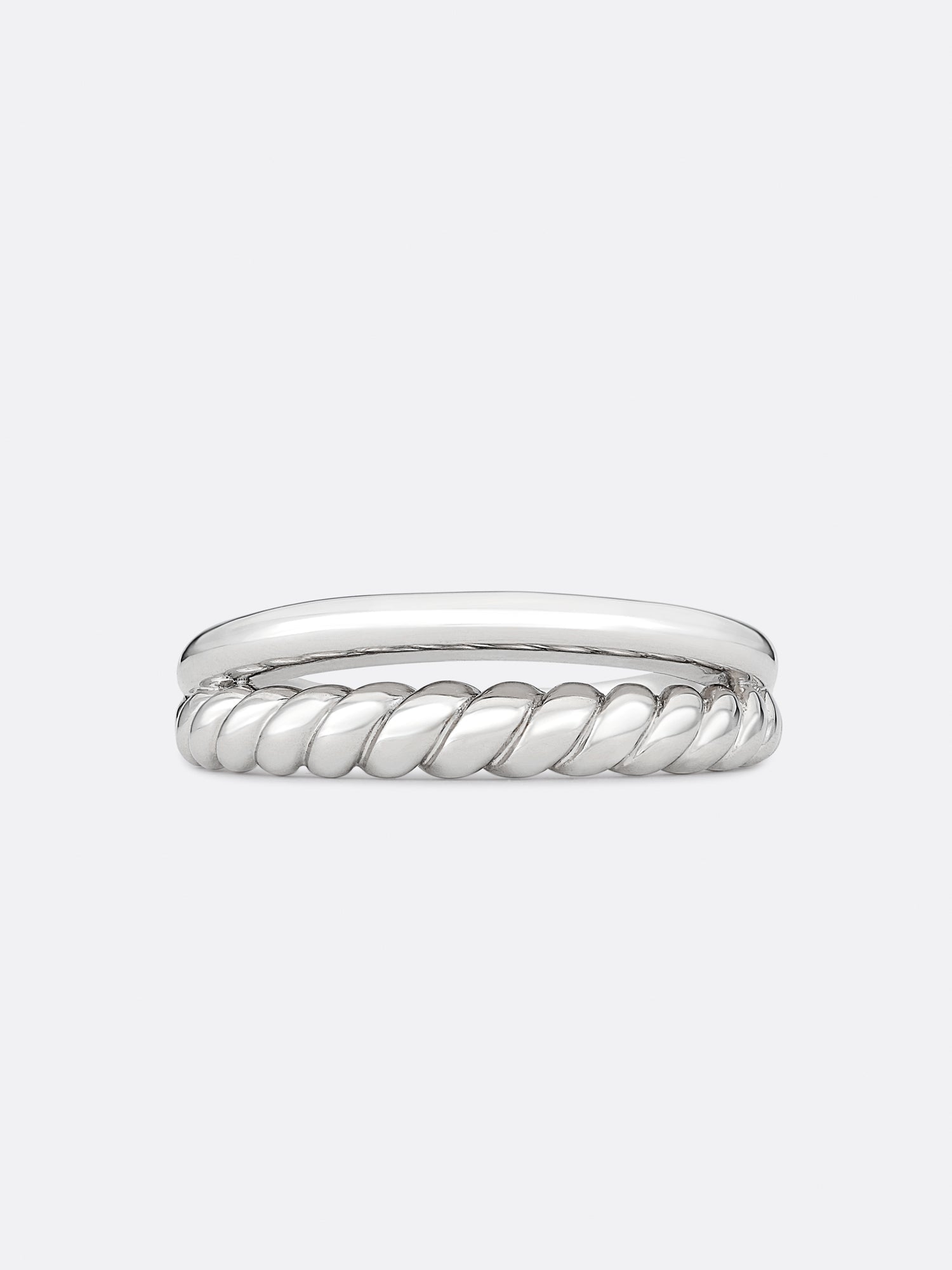 Icons white gold duet ring