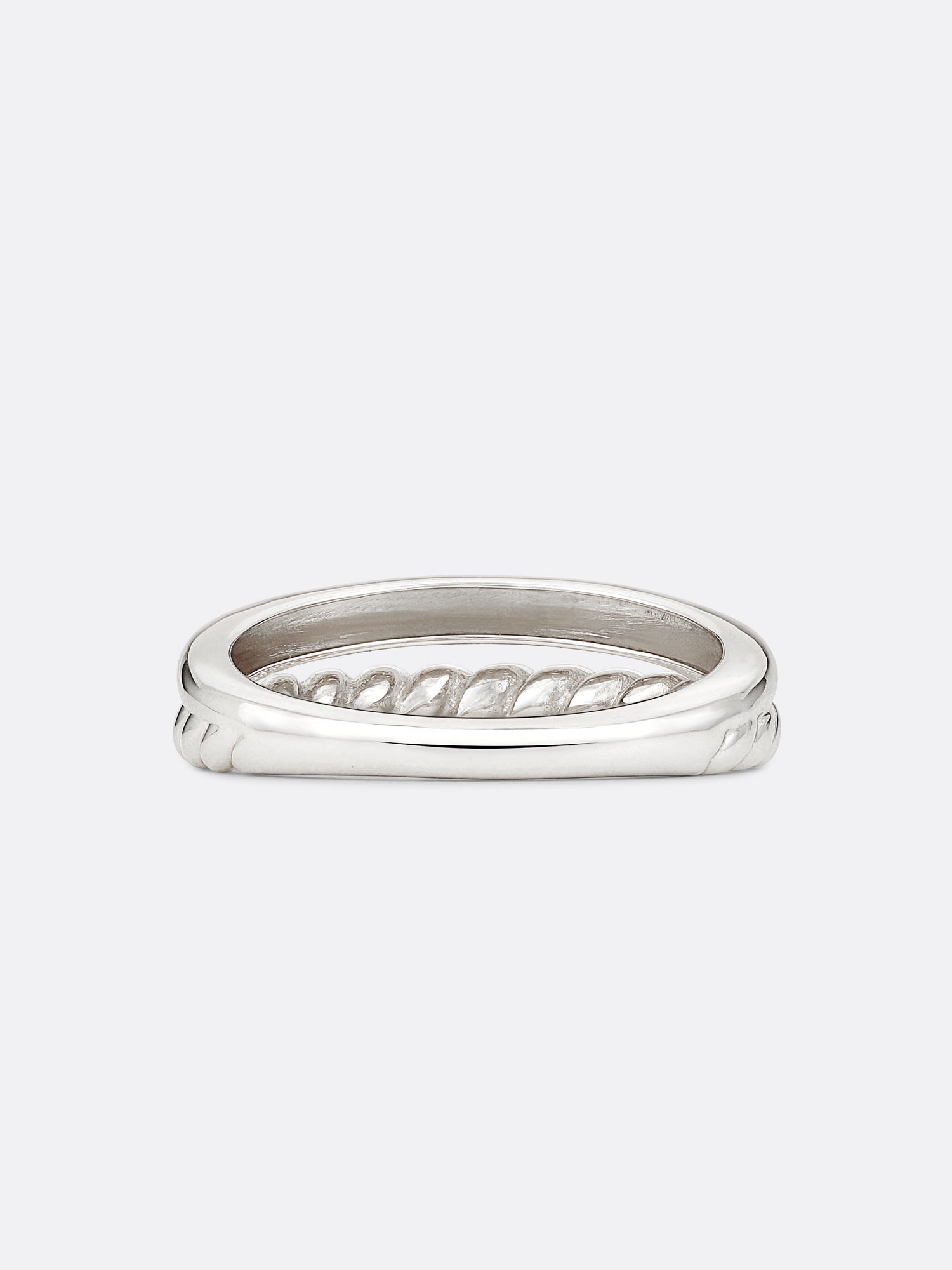 Icons white gold duet ring
