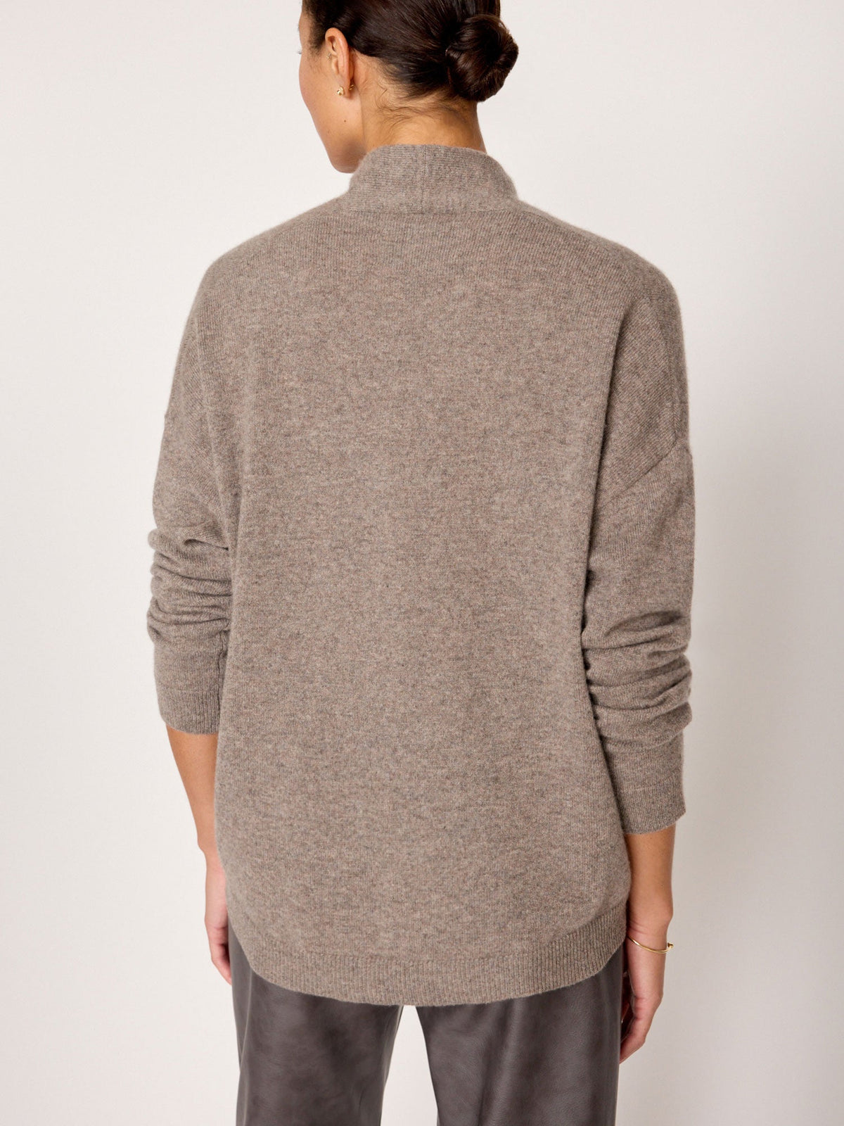 The siena wrap neck cashmere pullover
