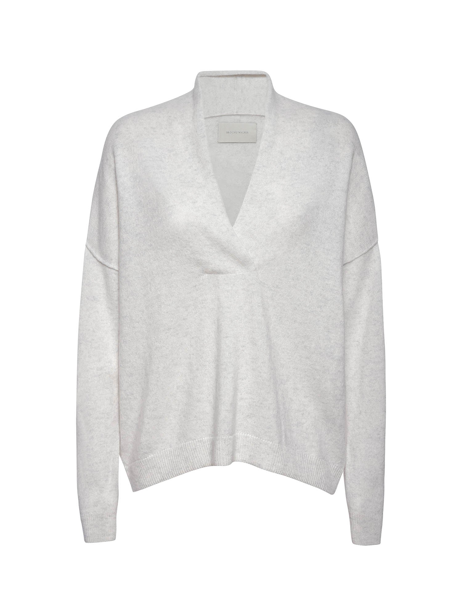 El jersey de cuello cruzado de cachemir Siena