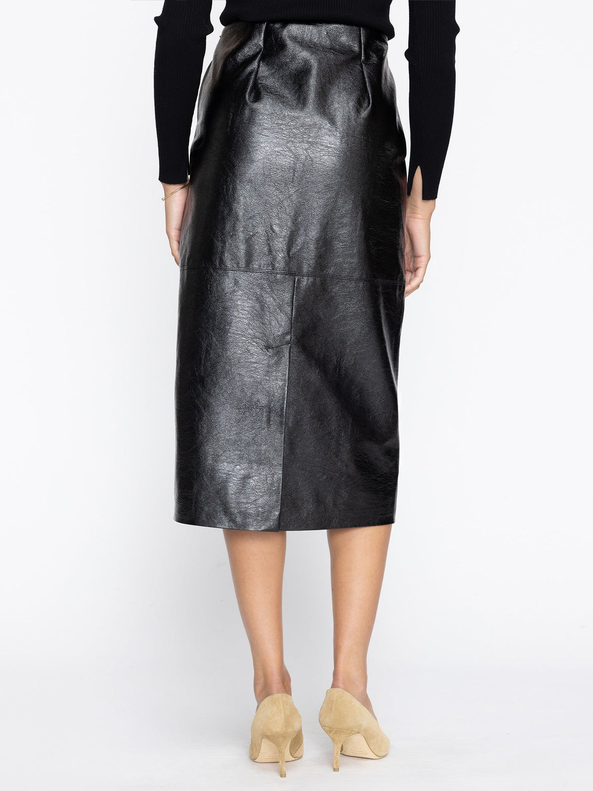 The irene vegan leather skirt
