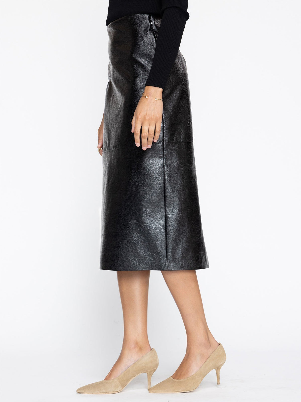 The irene vegan leather skirt