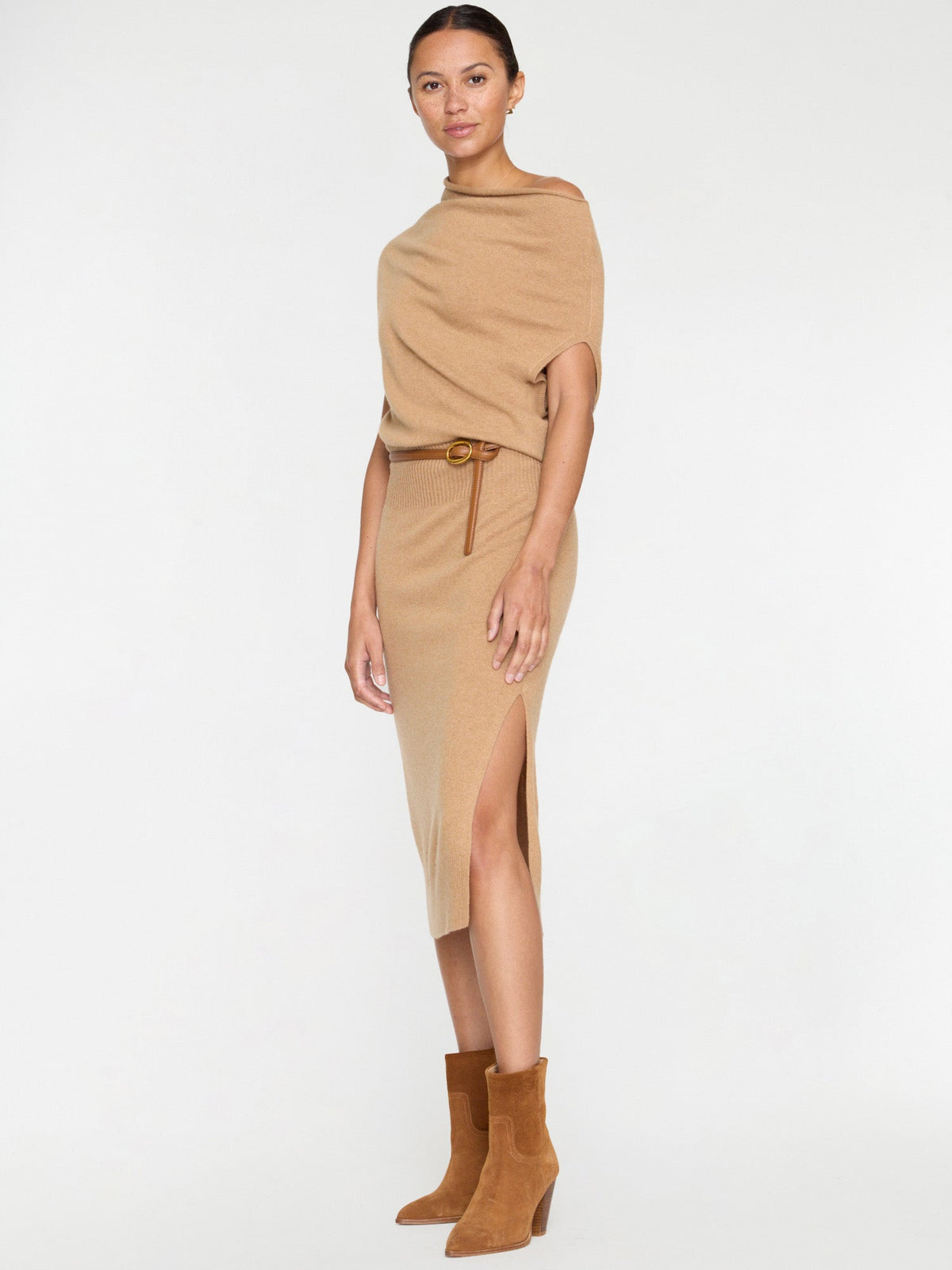 The lori sleeveless cashmere dress