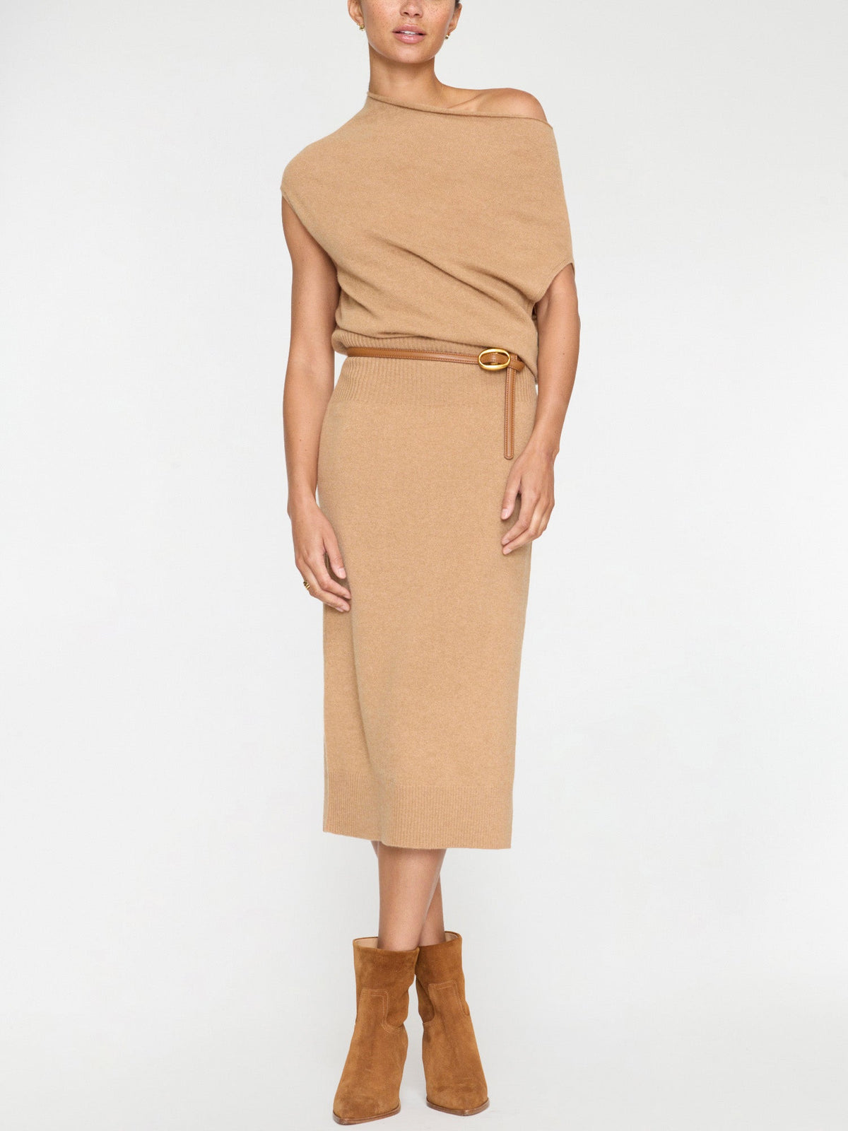 The lori sleeveless cashmere dress